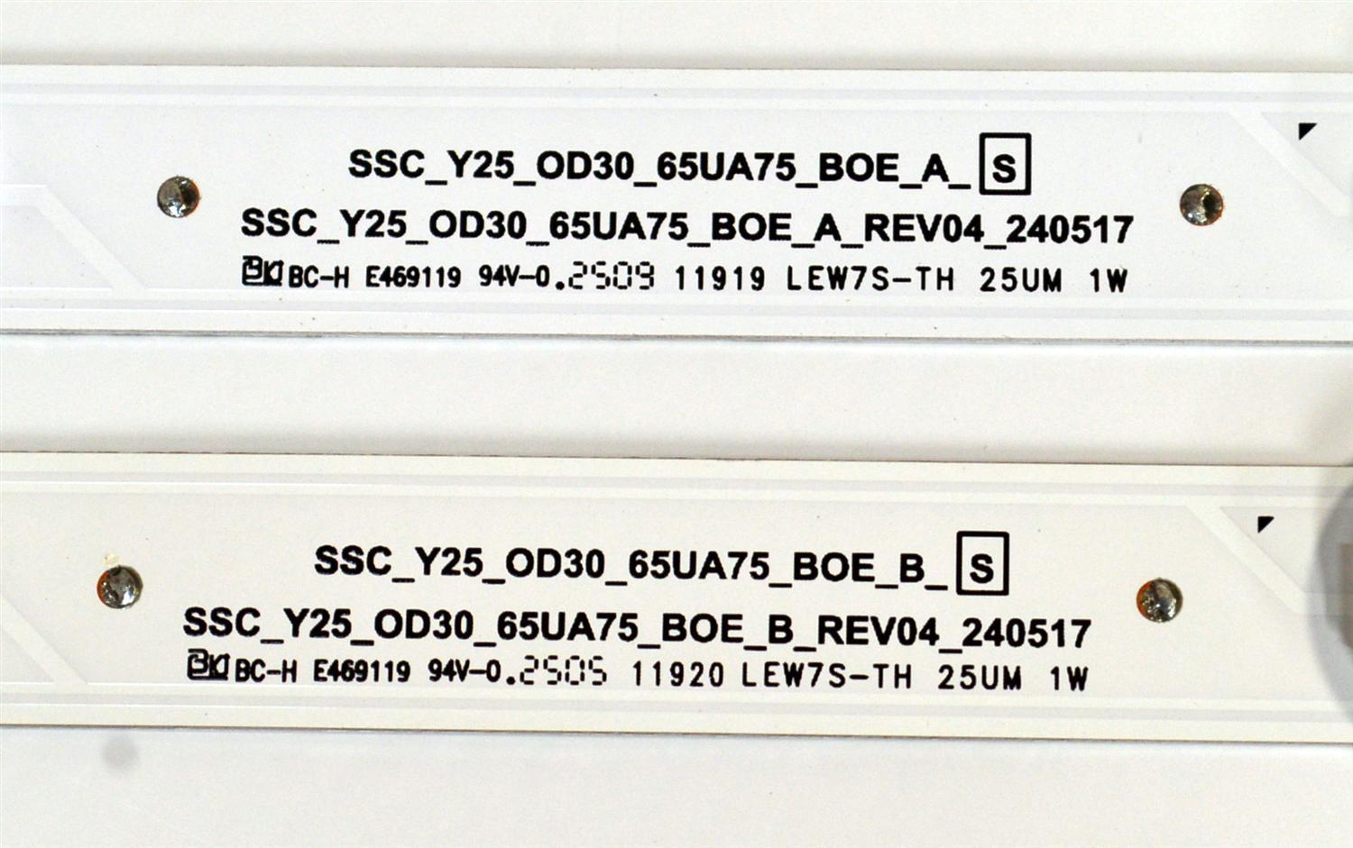 KIT DE LEDS ORIGINAL PARA TV LG 6 PIEZAS / NUMERO DE PARTE EAV65092301 / EAV65092201 / SSC_Y25_OD30_65UA75_BOE_B_S / SSC_Y25_OD30_65UA75_BOE_A_RE04_240517 / PANEL  NC650DQG-ABPH1 / DISPLAY HV650QUB-F7E / MODELO 65UA7500ZUA / 65UA7500PSA - Imagen 3