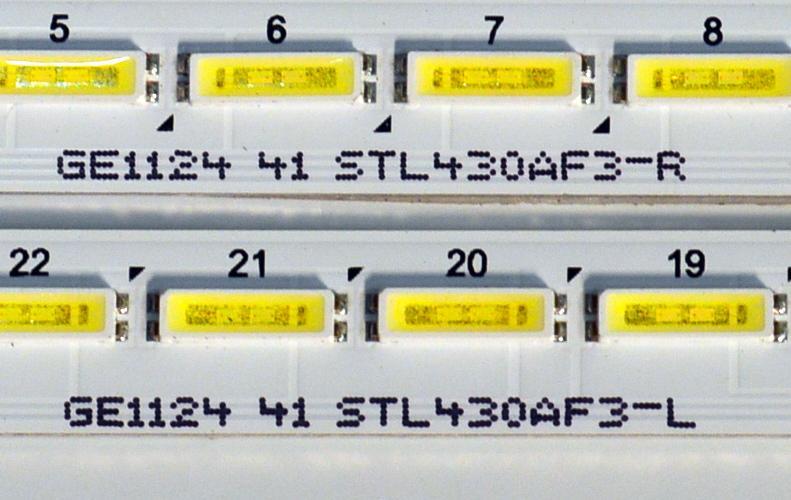 KIT DE LEDS ORIGINAL PARA TV LG 2 PIEZAS / NUMERO DE PARTE STL430AF3 / STL430AF3-L / STL430AF3-R / Y20_SSC_43_7020_LED_ARRAY_LEFT_REV00_190409 / Y20_SSC_43_7020_LED_ARRAY_RIGHT_REV00_190409 / PANEL ND430EQG-SBHR3 / DISPLAY DV430QUB-L2D /MODELO 43UA7500ZUA - Imagen 2
