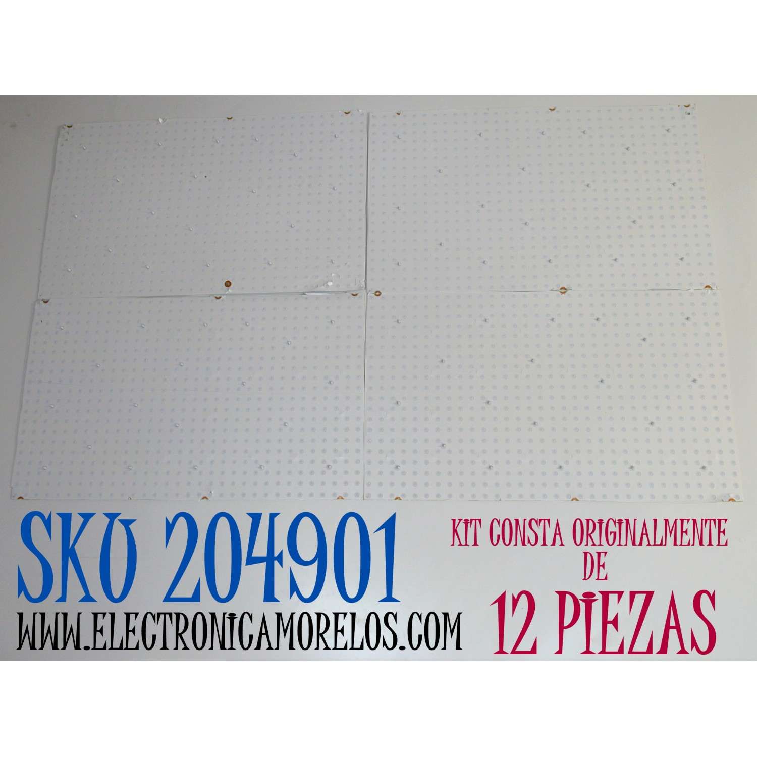 KIT DE LEDS ORIGINAL PARA TV SONY 12 PIEZAS / NUMERO DE PARTE T24LSDB160A / T24LSDA160A / T24LSDB160A VER 1.00 / T24LSDA160A VER 1.00 / P02205954E / P02205952E / CP10B 94V-0 / PANEL YDEO075MDS02 / DISPLAY ST7461D04-D V2.1 / MODELO K-75XR90C / K75XR90C