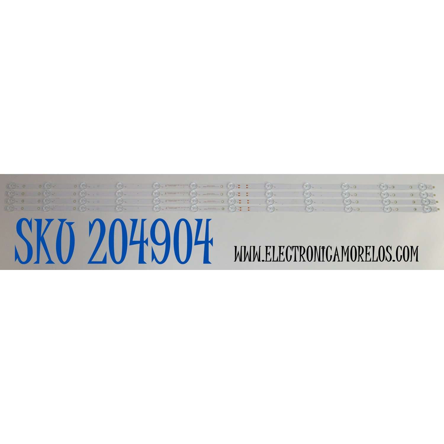 KIT DE LEDS ORIGINAL PARA TV ROKU SELECT SERIES 4 PIEZAS / NUMERO DE PARTE 3035512008BD / LED55D12-ZC62AG-11BDF / B005P00105667A / 23080BC10 / 5500M015 / DISPLAY ST5461D18-2 VER.2.1 / MODELO 55R4A5X