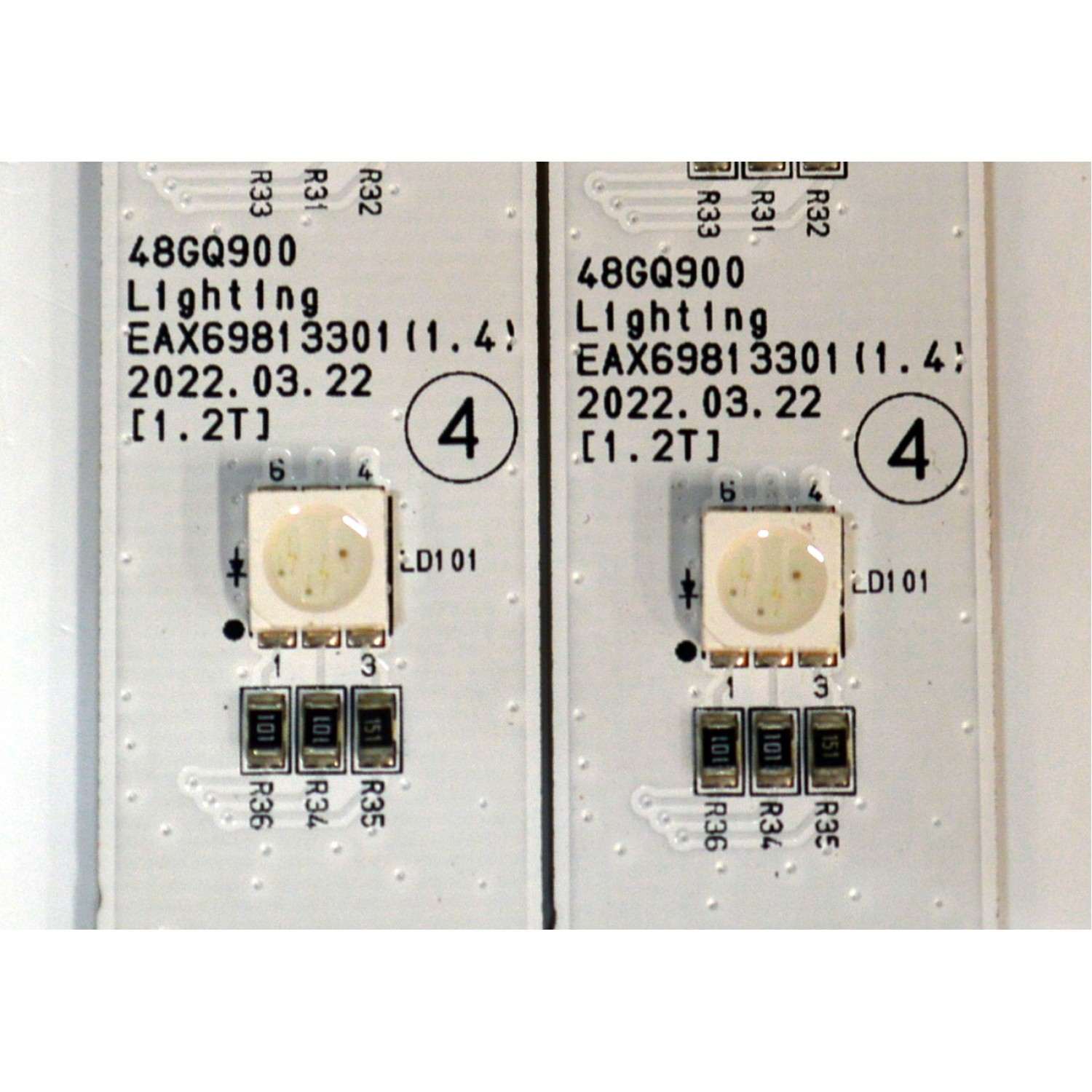 KIT DE LEDS ORIGINAL PARA TV LG 2 PIEZAS / NUMERO DE PARTE  48GQ900 / EAX69813301 / EAX69813301(1.4) / PANEL LW480AQD (EQ)(G2) / MODELO 48GQ900-B / 48GQ900-BY.AUSOMPN - Imagen 2