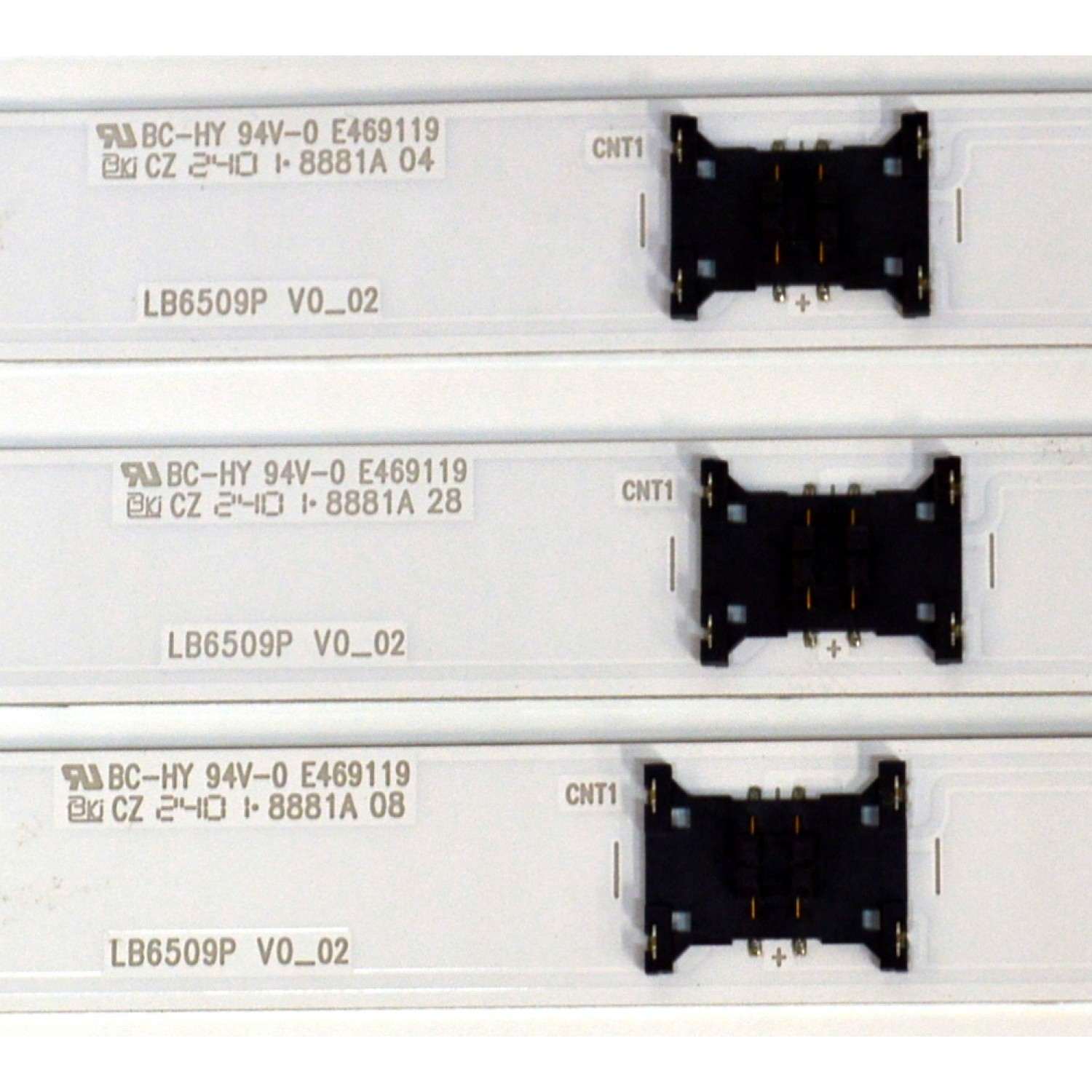 KIT DE LEDS ORIGINAL PARA TV SONY 12 PIEZAS / NUMERO DE PARTE LB6509P / LB6509P V0_02 / 8881A / 6509P00001 / 3F496 / Y131N / PANEL YLEM065CCU11 / DISPLAY T650QVN07.K / MODELO K-65S30C / K65S30C - Imagen 3