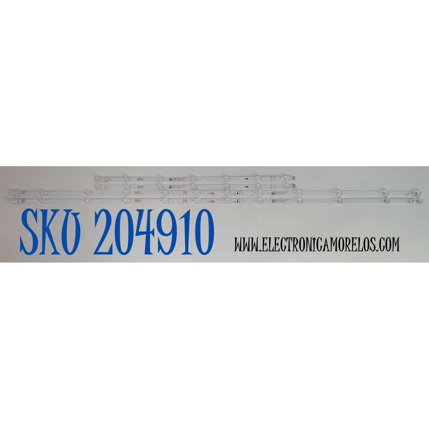 KIT DE LEDS ORIGINAL PARA TV TCL 4 PIEZAS / NUMERO DE PARTE 55HR330M07B5 V1 / 55HR332M12AH V0 / 55LJ / LL2AB09U1C / B0101-001545 / B0101-001544 / PANEL LVU550NDJL / DISPLAY ST5461D18-2 V2.1 / MODELO 55S571G / 55S551G