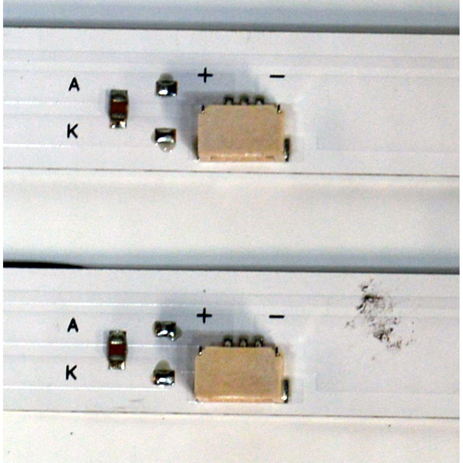 KIT DE LEDS ORIGINAL PARA TV TCL 4 PIEZAS / NUMERO DE PARTE 55HR330M07B5 V1 / 55HR332M12AH V0 / 55LJ / LL2AB09U1C / B0101-001545 / B0101-001544 / PANEL LVU550NDJL / DISPLAY ST5461D18-2 V2.1 / MODELO 55S571G / 55S551G - Imagen 4