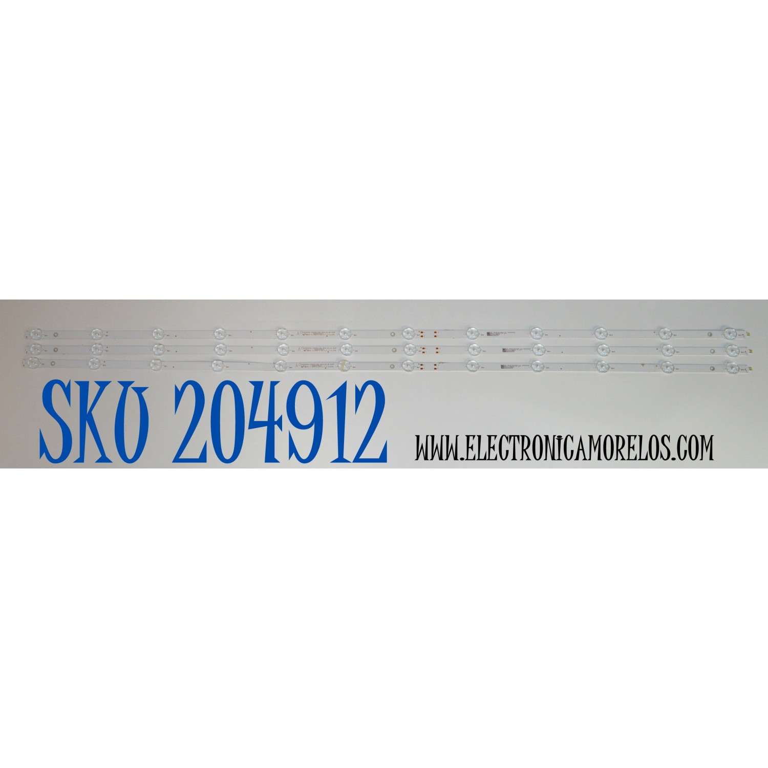 KIT DE LEDS ORIGINAL PARA TV RCA 3 PIEZAS / NUMERO DE PARTE 30355012001D / LED55D12A-ZC62AG-03D / 210919BF2 / 5500M015 / MODELO RTRU5529-CA