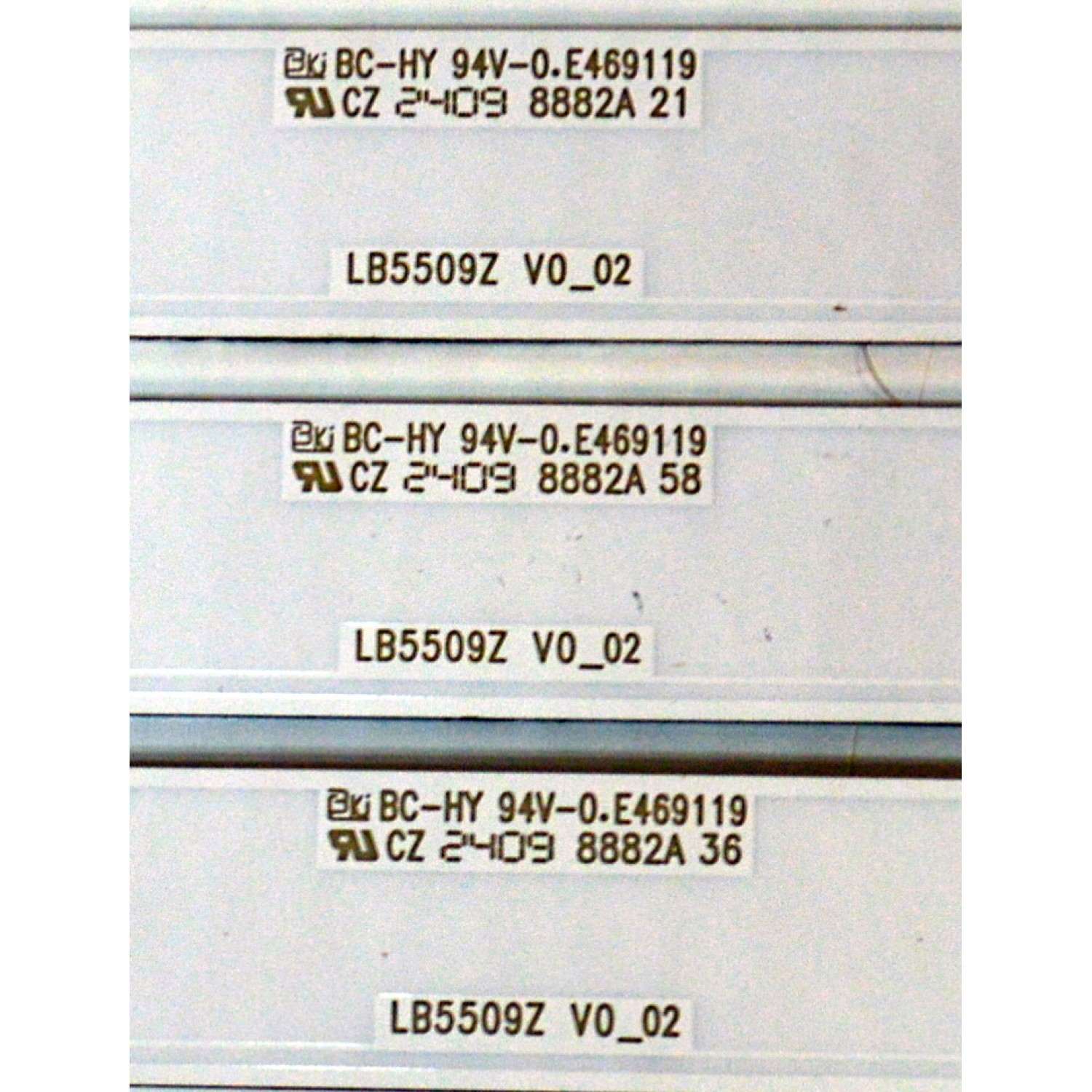 KIT DE LEDS ORIGINAL PARA TV SONY 10 PIEZAS / NUMERO DE PARTE LB5509Z / LB5509Z V0_02 / 4D576 / 5509Z000003 / PANEL YLEM055CCO11 / DISPLAY HV550QUB-F1L / MODELO K-55S30C / K55S30C - Imagen 3