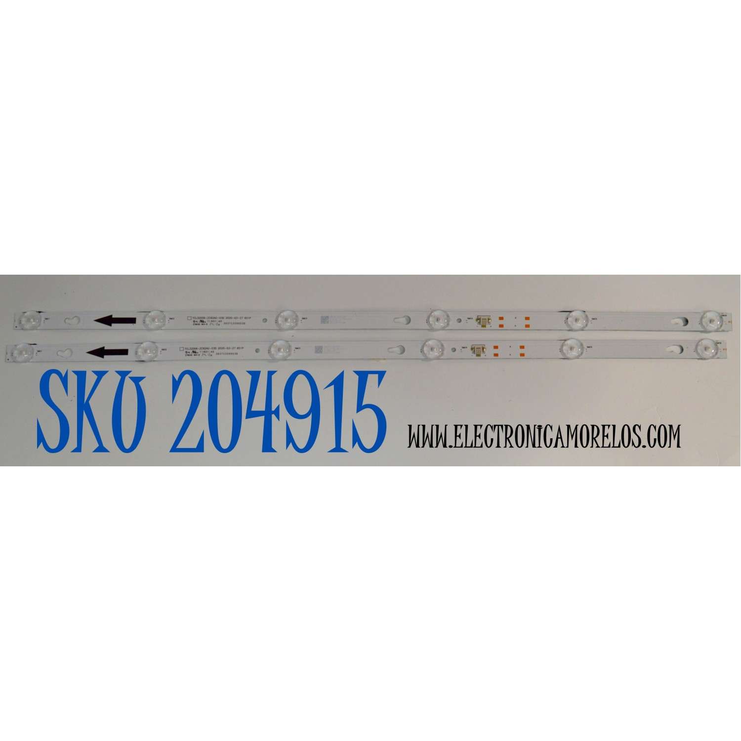 KIT DE LEDS ORIGINAL PARA TV PHILIPS 2 PIEZAS / NUMERO DE PARTE 303TC320053D / TCL32D06-ZC62AG-03D / 4C-LB320T-ZCP / 240327AC01 / TC3320M61 / PANEL LVF320CSDX E0003 / DISPLAY ST3151B07-2 VER.2.1 / MODELO 32PFL6573/F7