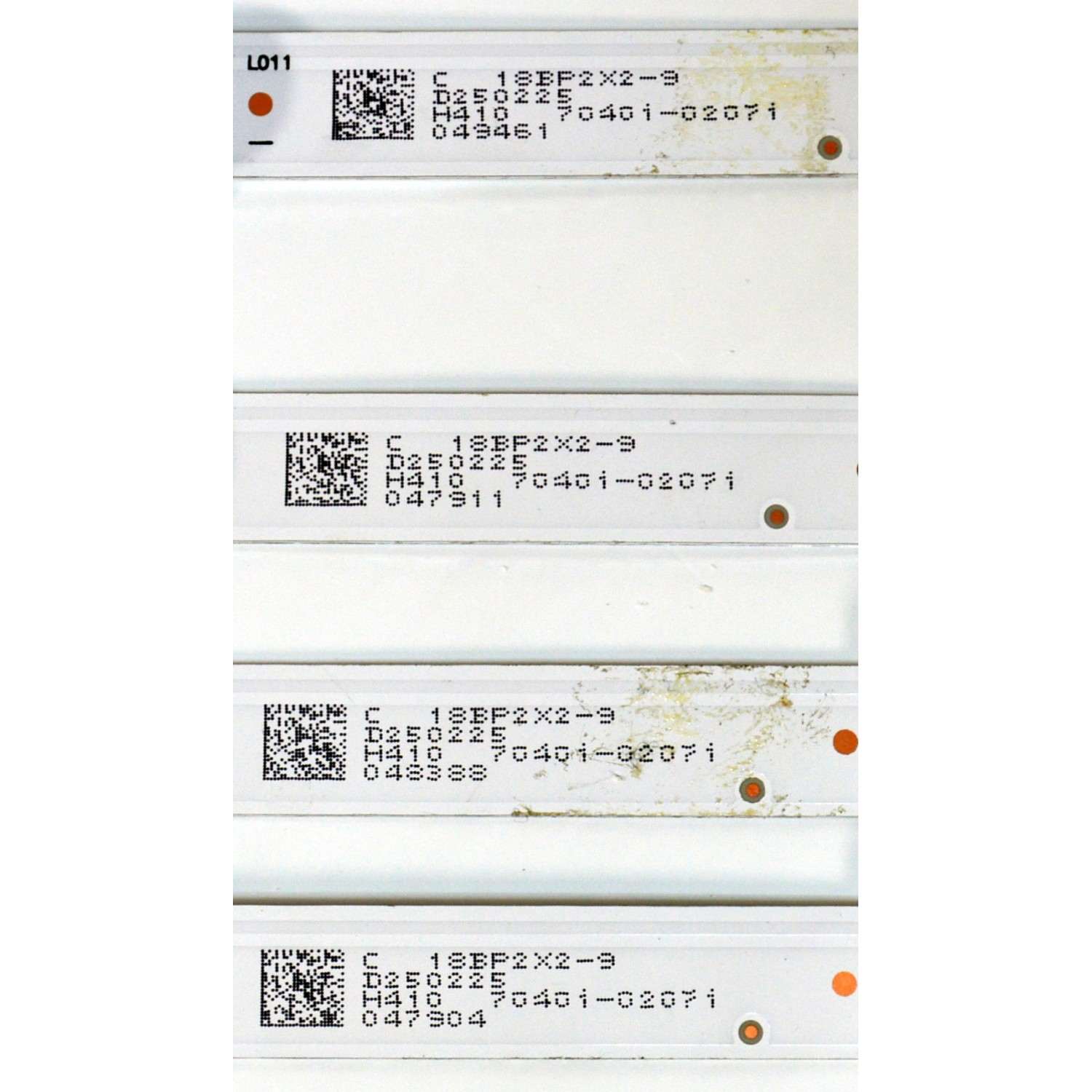 KIT DE LEDS ORIGINAL PARA TV VIZIO 4 PIEZAS / NUMERO DE PARTE JL.D550C1330-324AS-M / JL.D550C1330-324AS-M_V03 / 55F8 / 18BP2X2-9 / D250225 / 70401-02071  /PANEL BOEI550WQ1 / DISPLAY HV550QUB-F70 REV.2.0 / MODELO M55Q6-L4 / M55Q6-L4 LBVFN8KB - Imagen 2