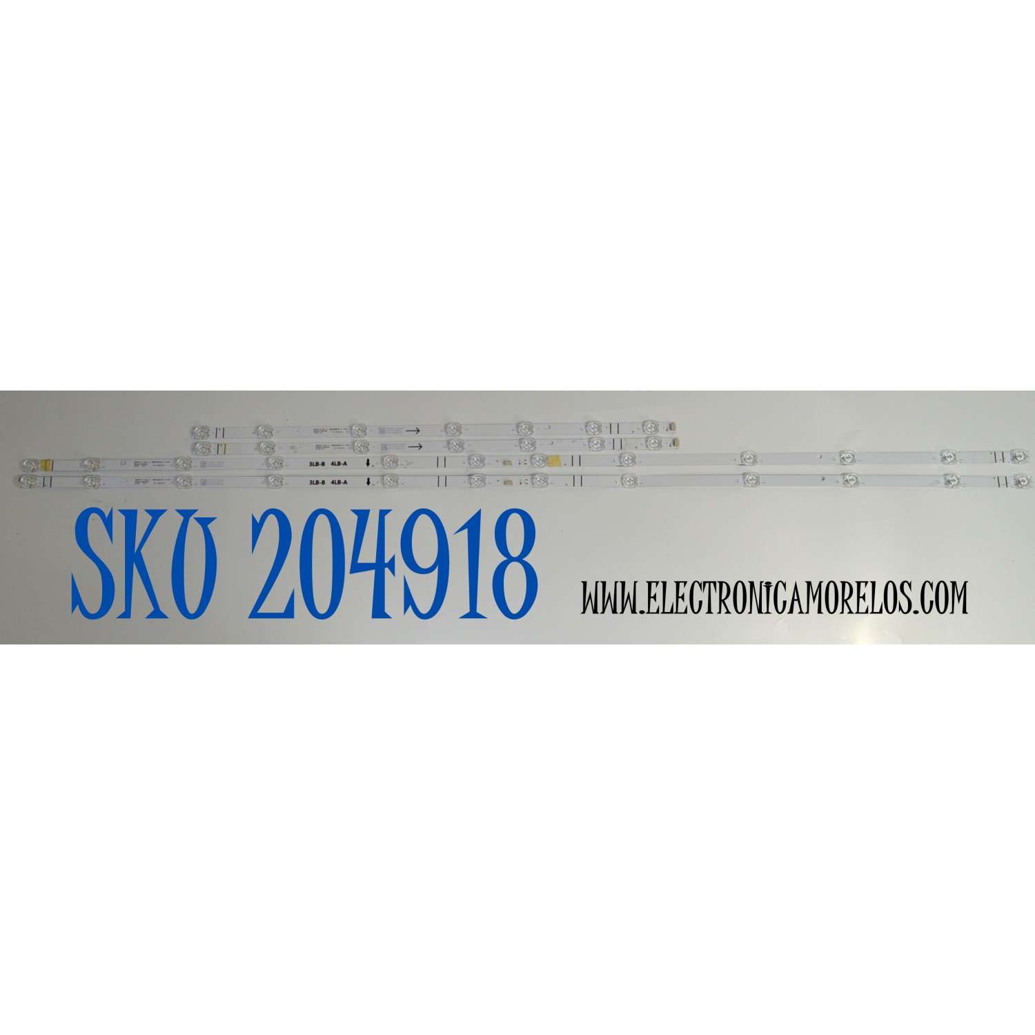 KIT DE LEDS ORIGINAL PARA TV TCL 4 PIEZAS / NUMERO DE PARTE 58HR332M12A1 / 58HR332M07B1 / 58HR332M12A1 V1-D09 / 58HR332M07B1 V1-D09 / HY-7000 (S) / 02VYJ / LK7A08U1C / N0101-000623-A00 / N0101-000624-A00 / DISPLAY CV580U3-L02 REV:01 / MODELO 58S571F