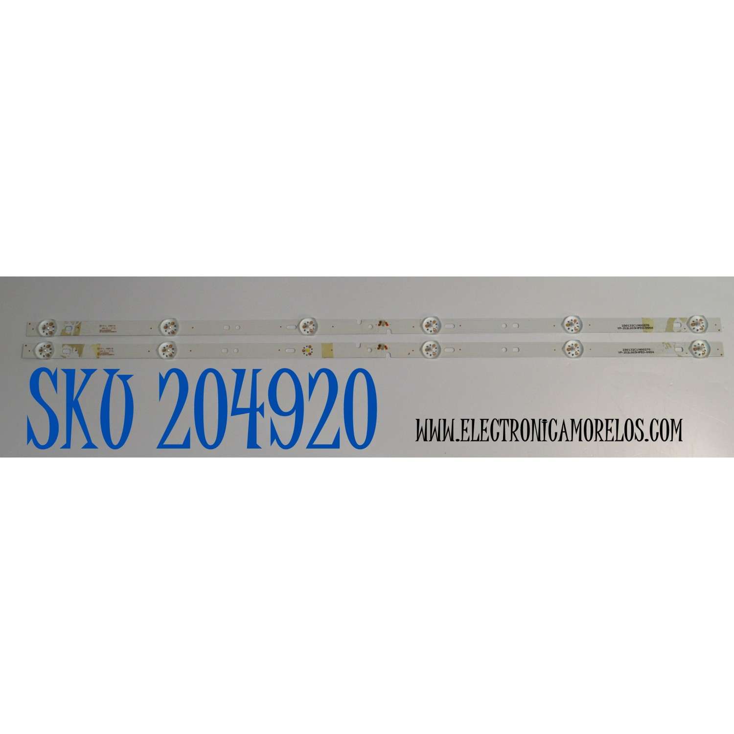 KIT DE LEDS ORIGINAL PARA TV SANYO 2 PIEZAS / NUMERO DE PARTE 6501L618000030 / 06-32C2X6-618-M08W14 / 230132C1N00270 / YF-J52L003HFED-0904 / MODELO 32"