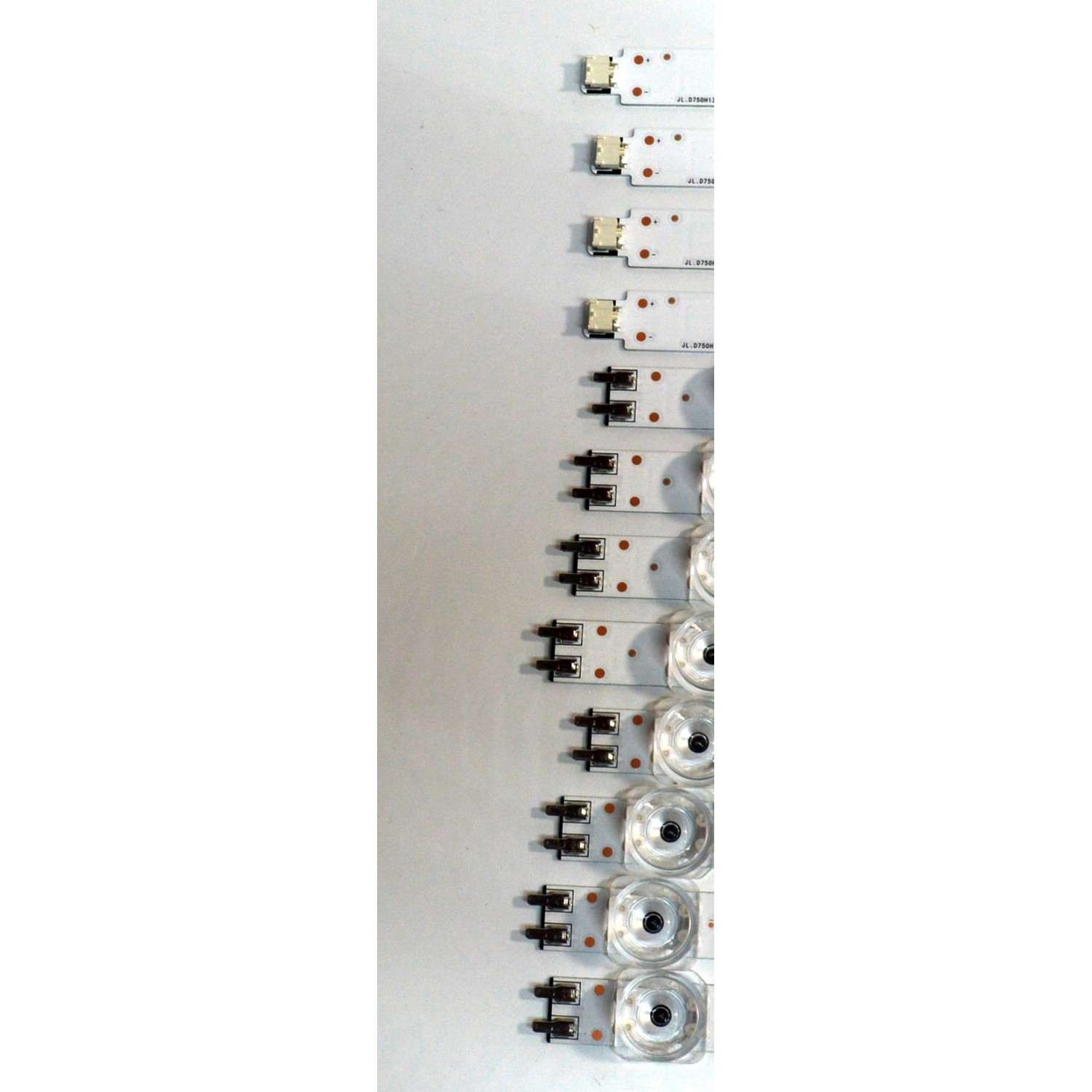 KIT DE LEDS ORIGINAL PARA TV SAMSUNG 12 PIEZAS / NUMERO DE PARTE BN96-58296A / BN96-58295A / BN96-58294A / JL.D750H1330-408AR-M_V09 7.0 / JL.D750H1330-408AL-M_V09 7.0 / PANEL CY-BD075HGHV2H / DISPLAY ST7461D03-4 V2.1 / MODELO UN75DU7200BXZA CB05 - Imagen 3