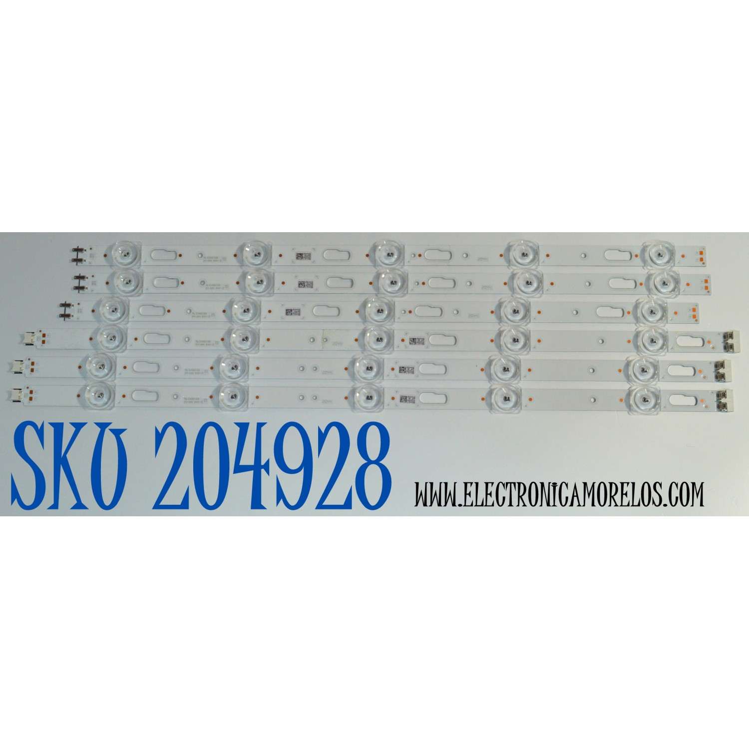 KIT DE LEDS ORIGINAL PARA TV SAMSUNG 6 PIEZAS / NUMERO DE PARTE BN96-50320A / BN96-50319A / 43RR00 / 43RL00 / 50320A / 50319A / MODELO UN43TU8000FXZA