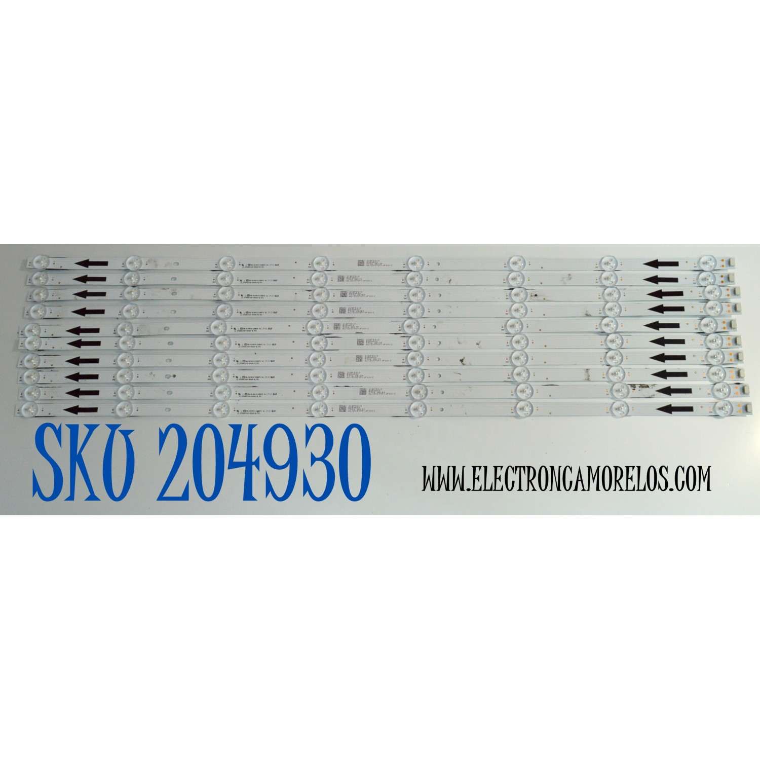 KIT DE LEDS ORIGINAL PARA TV PHILIPS 10 PIEZAS / NUMERO DE PARTE JL.D70081330-004AS-M / JL.D70081330-004AS-M_V01 / 21BF53-0 / D240603 / T302 26095 / 4L-ZX070T-JF001C / PANEL LVU700CHDX / T8-70D6220-LPY002 / DISPLAY CV700U2-T01 / MODELO 70PUL7553/F7