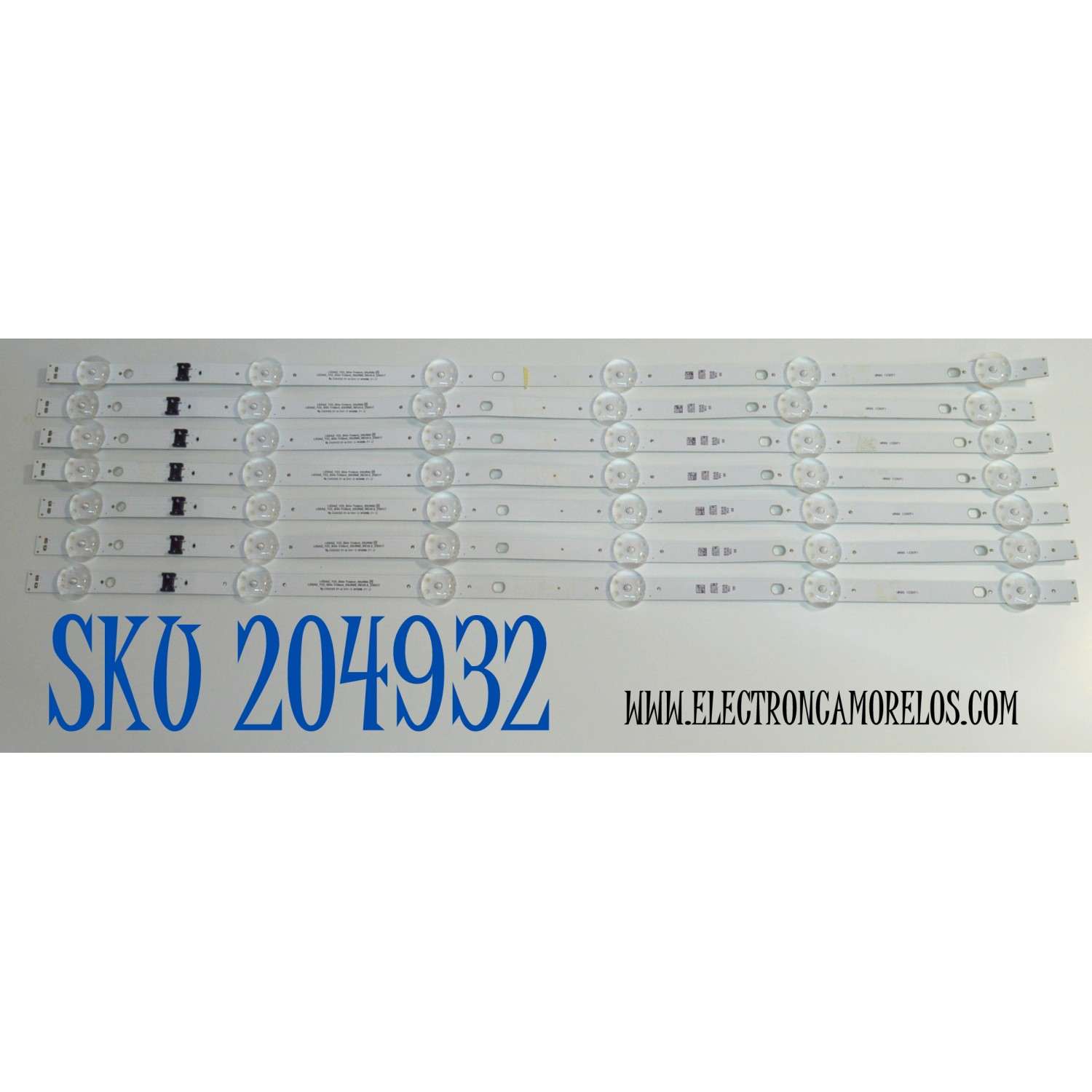 KIT DE LEDS ORIGINAL PARA TV LG 7 PIEZAS / NUMERO DE PARTE EAV65082901 / LEDAZ_Y23_SLIM TRIDENT_55UR80 H / LEDAZ_Y23_SLIM TRIDENT_55UR80_REV0.0230517 / UR80 CS0T / PANEL NC550TQG-VCKHA / DISPLAY ST5461D13-7 VER.2.1 / MODELO 55UT7550AUA.BUSCLKR