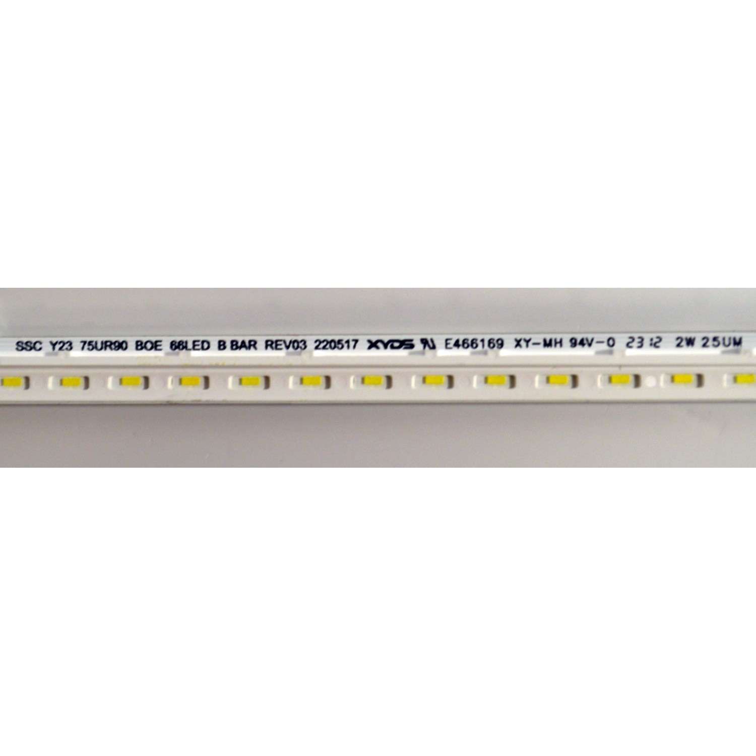 KIT DE LEDS ORIGINAL PARA TV LG 4 PIEZAS / NUMERO DE PARTE SSC_Y23_75UR90_BOE_66LED / SSC_Y23_75UR90_BOE_66LED_A BAR_REV03_220517 / SSC_Y23_75UR90_BOE_66LED_B BAR_REV03_220517 / PANEL NC750EQG-ABMH1 / DISPLAY HV750QUB-F9E / MODELO 75UR9000PUA.BUSFLKR - Imagen 4