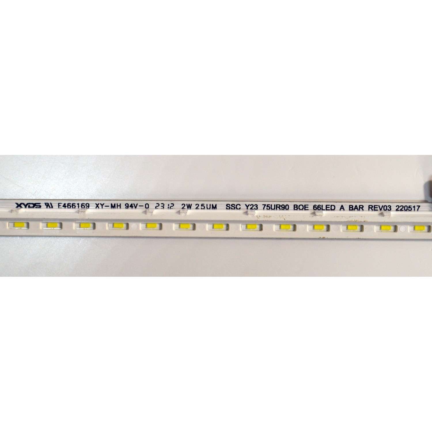 KIT DE LEDS ORIGINAL PARA TV LG 4 PIEZAS / NUMERO DE PARTE SSC_Y23_75UR90_BOE_66LED / SSC_Y23_75UR90_BOE_66LED_A BAR_REV03_220517 / SSC_Y23_75UR90_BOE_66LED_B BAR_REV03_220517 / PANEL NC750EQG-ABMH1 / DISPLAY HV750QUB-F9E / MODELO 75UR9000PUA.BUSFLKR - Imagen 3