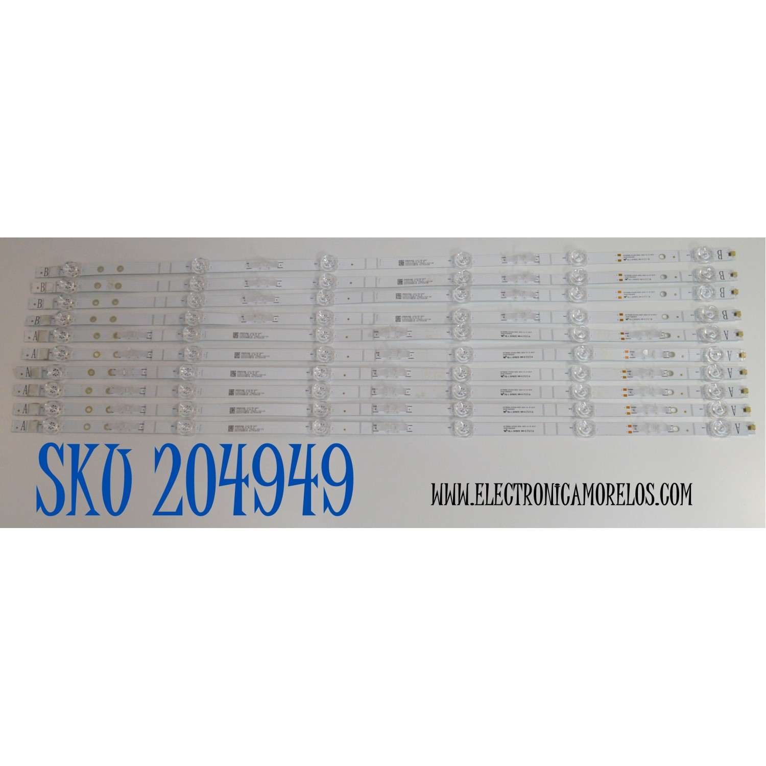 KIT DE LEDS ORIGINAL PARA TV LG 10 PIEZAS / NUMERO DE PARTE 303GC750039CD / 303GC750040CD / GC75D06A-ZC42AG-09CD / GC75D06B-ZC42AG-09CD / 70401-021 / GC750M35 / GC750M36 / PANEL BOEB750WQ19F9F / DISPLAY HV750QUB-F9F / MODELO 75UA7500ZUA.CUSFBH