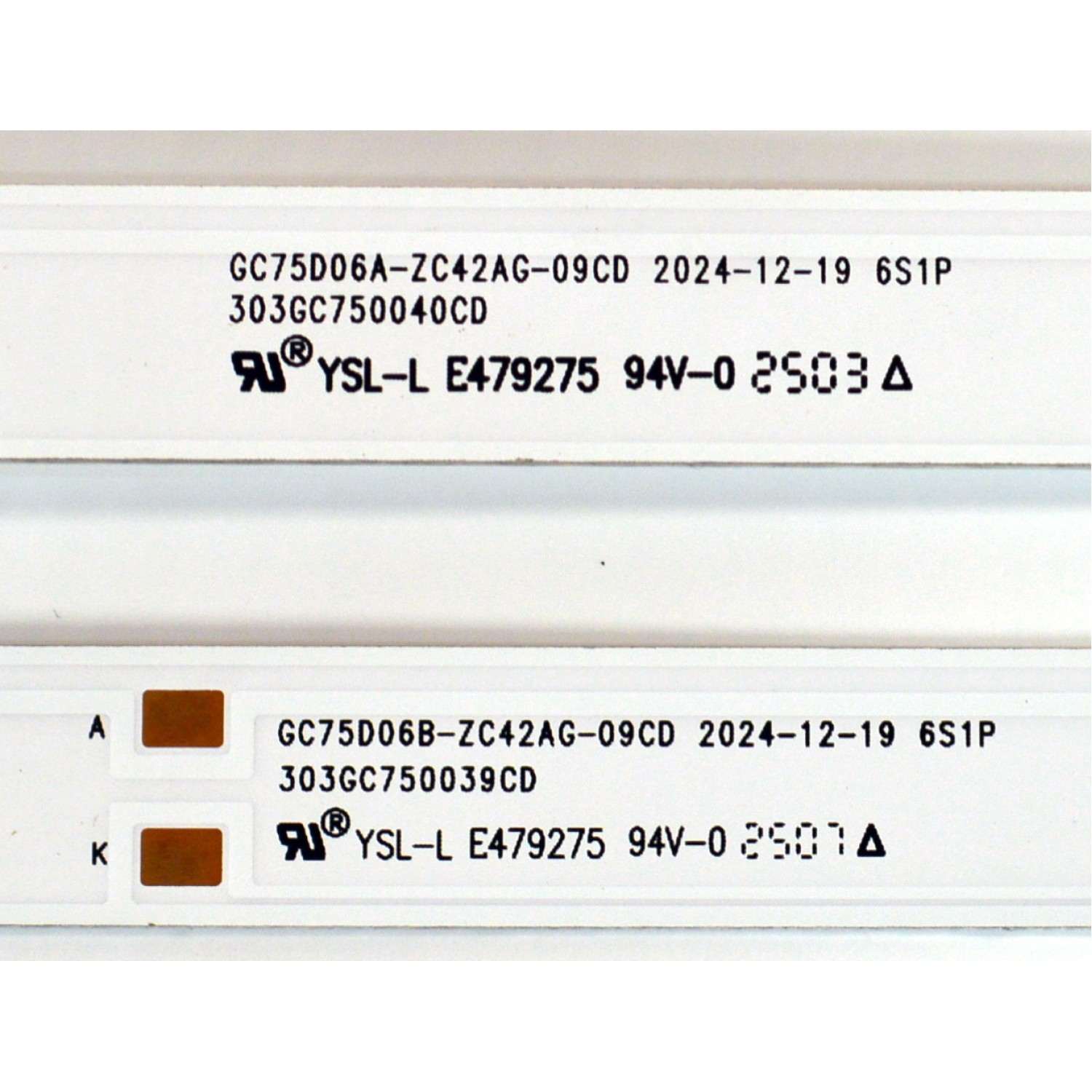 KIT DE LEDS ORIGINAL PARA TV LG 10 PIEZAS / NUMERO DE PARTE 303GC750039CD / 303GC750040CD / GC75D06A-ZC42AG-09CD / GC75D06B-ZC42AG-09CD / 70401-021 / GC750M35 / GC750M36 / PANEL BOEB750WQ19F9F / DISPLAY HV750QUB-F9F / MODELO 75UA7500ZUA.CUSFBH - Imagen 3