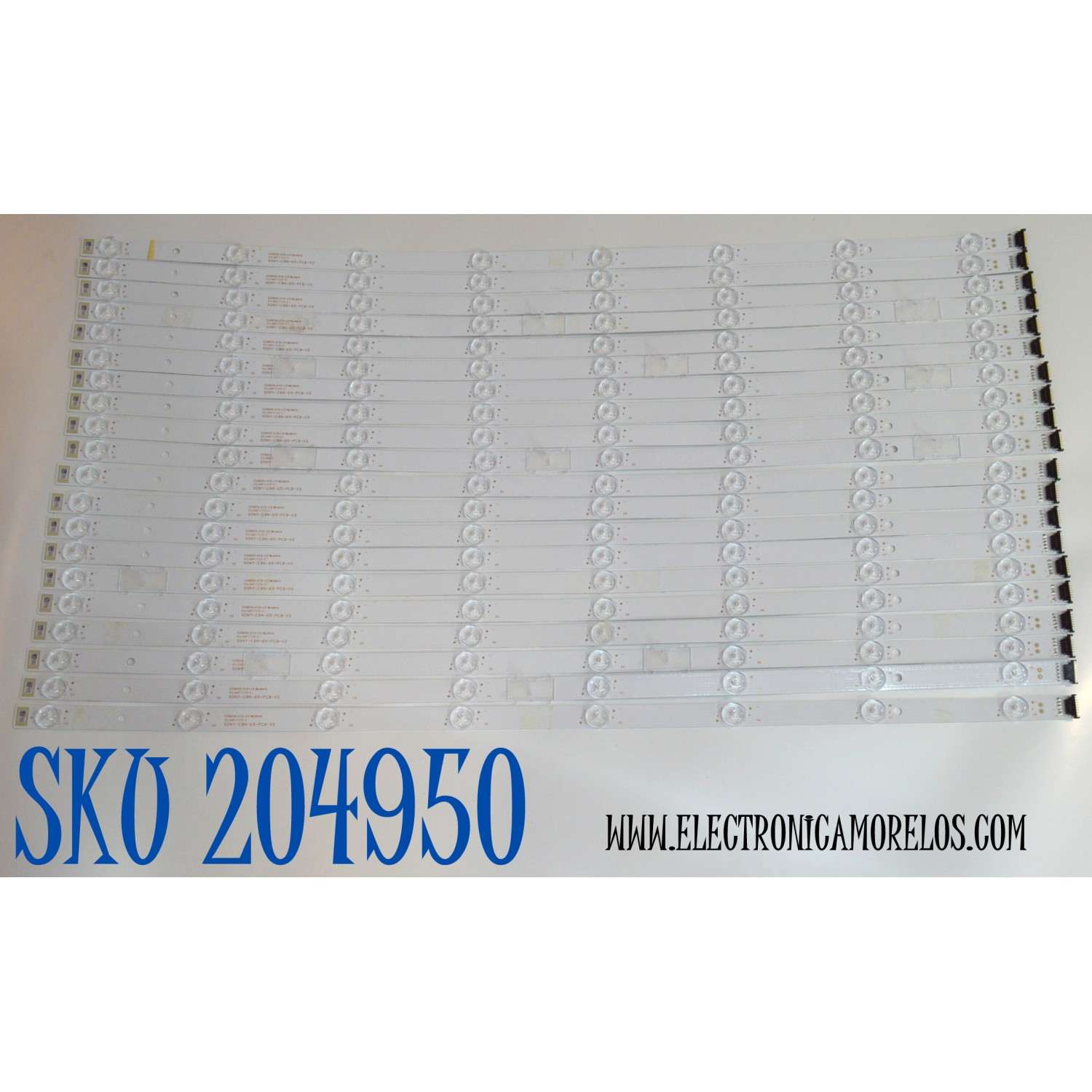 KIT DE LEDS ORIGINAL PARA TV SONY 20 PIEZAS / NUMERO DE PARTE SONY-CBN-65-PCB-V2 / J2534FC / YC65F / PANEL YDDM065DGS11 / DISPLAY ST6451D07-6 V2.2 / MODELO XR-65X90CL / XR65X90CL
