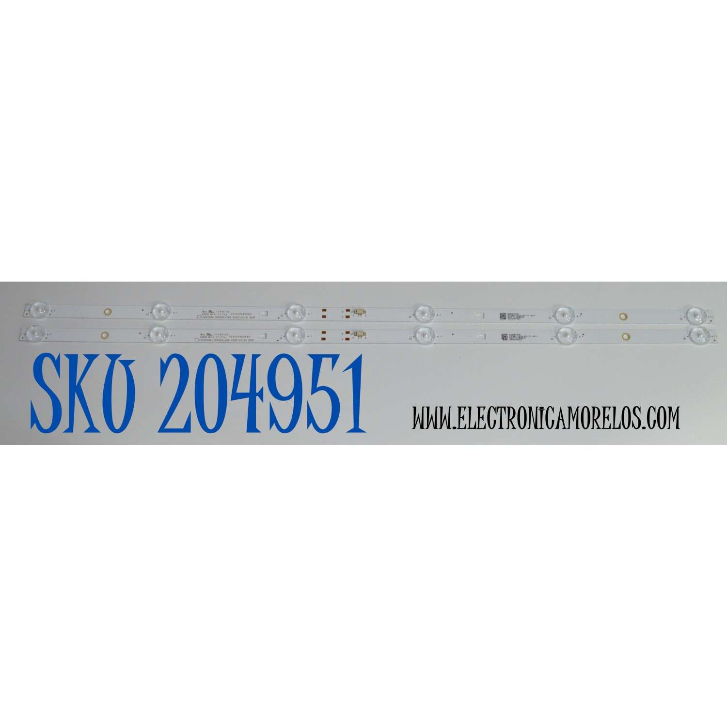 KIT DE LEDS ORIGINAL PARA TV VIZIO 2 PIEZAS / NUMERO DE PARTE 30332006009D / LED32D06-ZC62AG-04D / 240710BB08 / 32000M23 / DISPLAY V320BJ9-Q01 REV.C1 / MODELO VHD32M-0810 / VHD32M-0810 LMC1U1LA