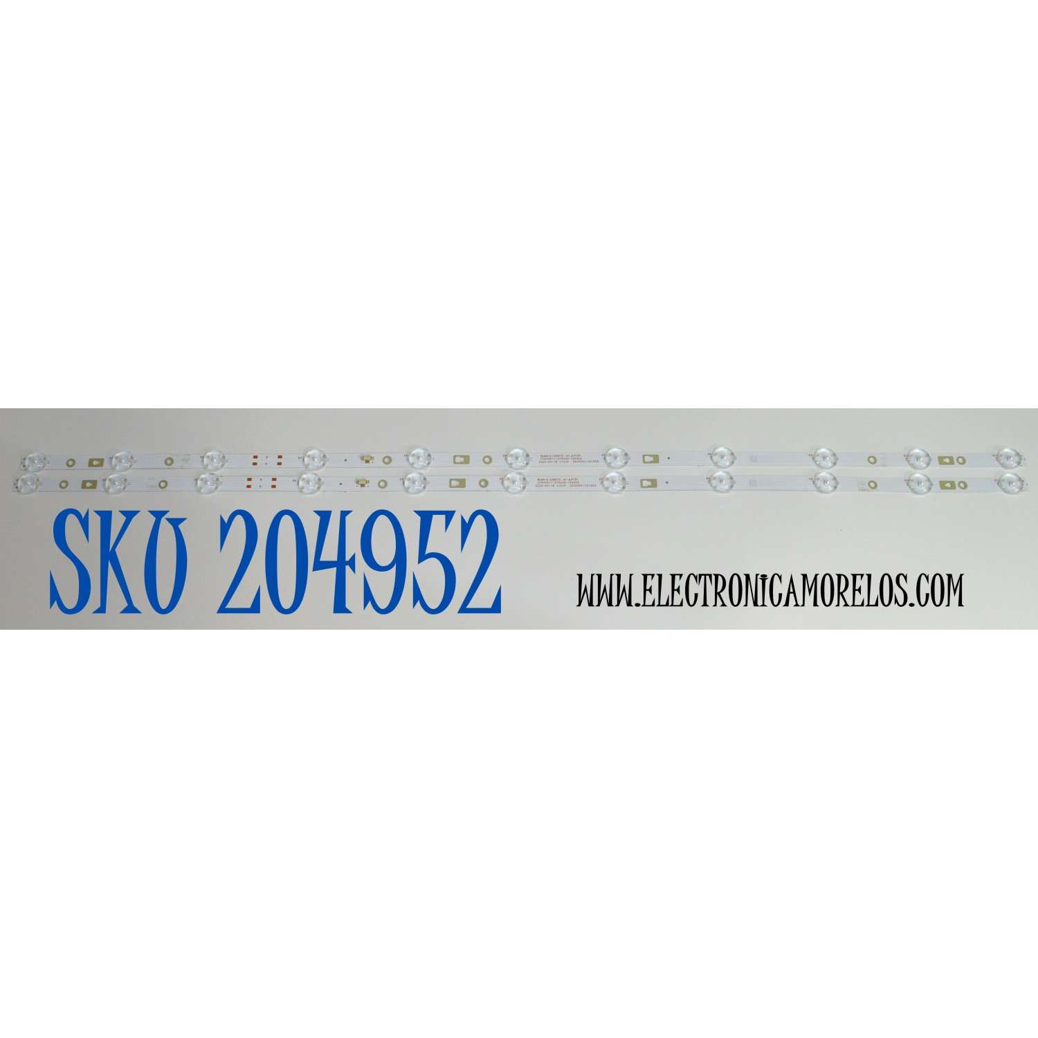 KIT DE LEDS ORIGINAL PARA TV ONN 2 PIEZAS / NUMERO DE PARTE 30342011012DS / LED42D11-ZC52AG-10DSEZ / 240912BF03 / 42000M59H / PANEL JR425R3HC0K / DISPLAY JR425R3HC0K / BN96-57614A / MODELO 100012584 43" / 100133209 43"