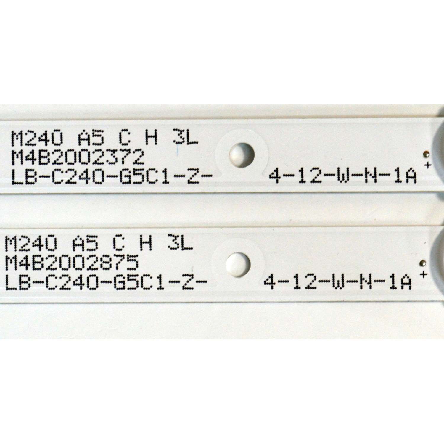 KIT DE LEDS ORIGINAL PARA TV ONN 2 PIEZAS / NUMERO DE PARTE MS-L6491 / MS-L6491 V1 / LB-C240-G5C1-Z-4-12-W-N-1A / M240 A5 C H 3L / PANEL C240Y24-G5 / DISPLAY PT236AT05-1 VER.1.0 / MODELO 100012590 24" - Imagen 4