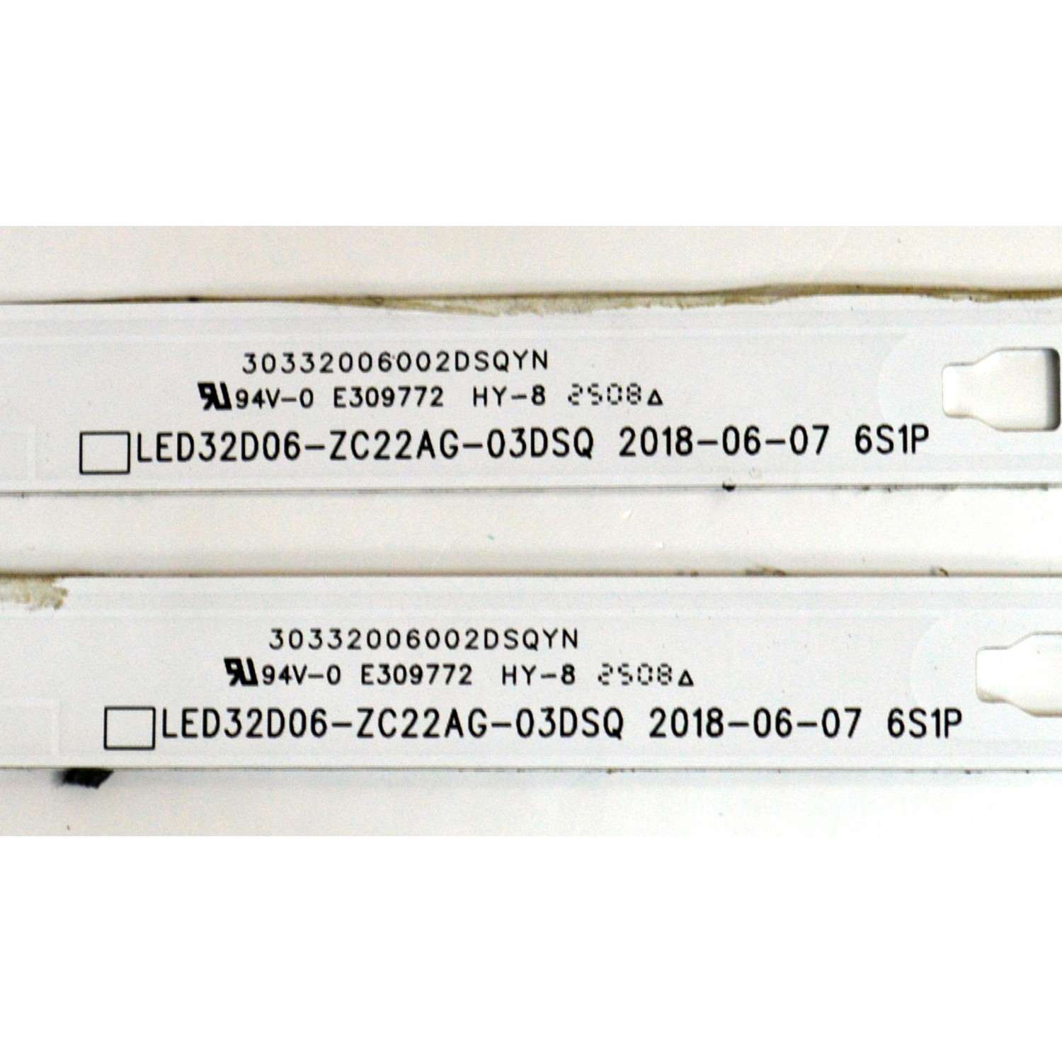 KIT DE LEDS ORIGINAL PARA TV ONN 2 PIEZAS / NUMERO DE PARTE 30332006002DSQYN / LED32D06-ZC22AG-03DSQ / 250318AD05 / 32000M16H / PANEL V320BJ9-Q01 / DISPLAY V320BJ9-Q01 REV.C1 / MODELO 100012589 32" - Imagen 4