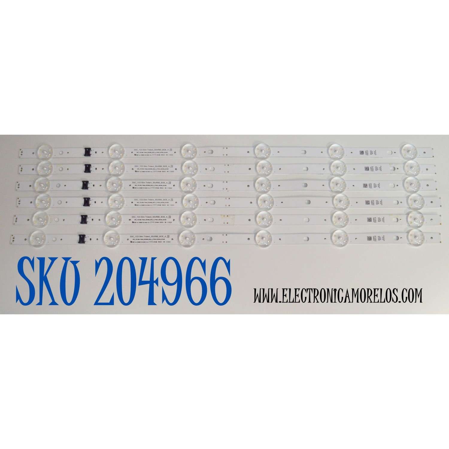 KIT DE LEDS ORIGINAL PARA TV LG 6 PIEZAS / NUMERO DE PARTE EAV65058501 / SSC_Y23 SLIM TRIDENT_50UR80_BOE_A_S / SSC_Y23 SLIM TRIDENT_50UR80_BOE_A_PTN0.5_REV00_221028 / BOE500N2 / PANEL NC500TQG-VBKHA / DISPLAY HF500QUB-F2D / MODELO 50UR8000AUA.BUSFLJM