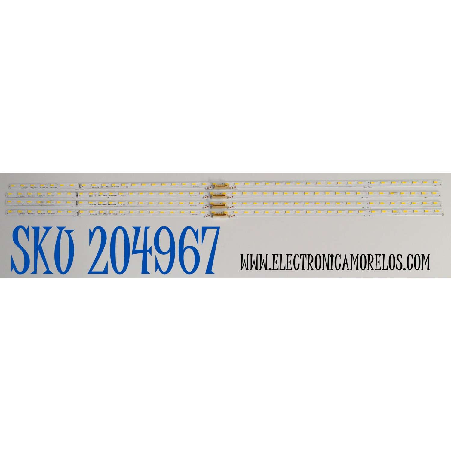 KIT DE LEDS ORIGINAL PARA TV SAMSUNG 4 PIEZAS / NUMERO DE PARTE LM41-01103A / L1_Q60B_G5 WBM_S42(1) R1.0_V9F_100 / PANEL CY-QD075HGHV1H / DISPLAY ST7461D03-1 V2.1 / MODELO QN75Q60DDFXZA / QN75Q60DDFXZA CA02