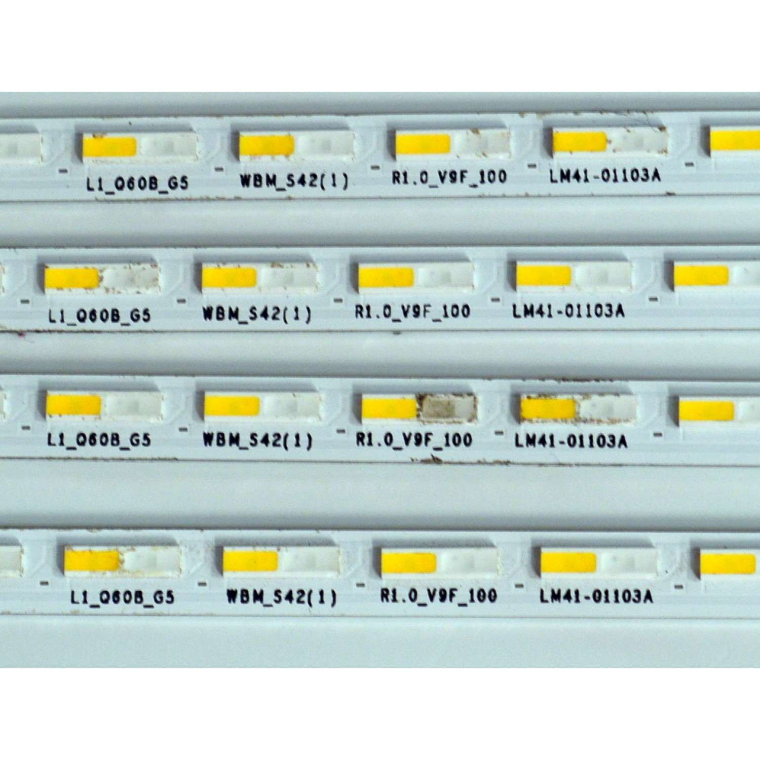 KIT DE LEDS ORIGINAL PARA TV SAMSUNG 4 PIEZAS / NUMERO DE PARTE LM41-01103A / L1_Q60B_G5 WBM_S42(1) R1.0_V9F_100 / PANEL CY-QD075HGHV1H / DISPLAY ST7461D03-1 V2.1 / MODELO QN75Q60DDFXZA / QN75Q60DDFXZA CA02 - Imagen 3