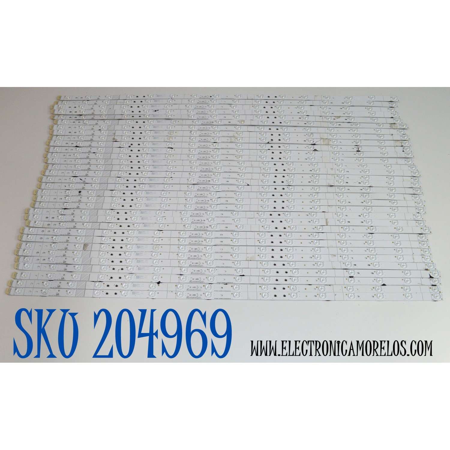 KIT DE LEDS ORIGINAL PARA TV HISENSE 32 PIEZAS / NUMERO DE PARTE BK75E7KA / CRH-BK75E7KA3030T321636W-REV1.2 / HD750H3U62-TALDKCM2B1 / 2023063002 / RSAG7.820.13706/ROH VER.A / 24087X / 27904200 / PANEL HD750H3U73-T0LN / DISPLAY HV750QUB-E94 / MODELO 75U75N