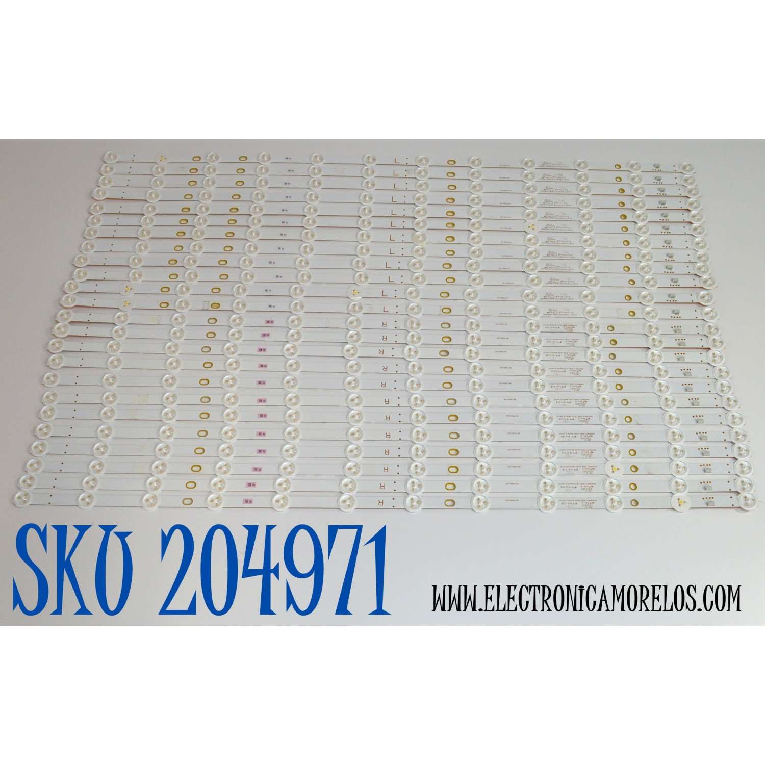 KIT DE LEDS ORIGINAL PARA TV VIZIO 24 PIEZAS / NUMERO DE PARTE SVA750A14 / SVA750A14_3535_12LED_REV03_R_161110 / SVA750A14_3535_12LED_REV03_L_161110 / 58.75S0H.E04 / 58.75S0H.E03 / PY64132B / PY64131B / MODELO M75-E1 / M75-E1 LTMAEMMU / V755-J04