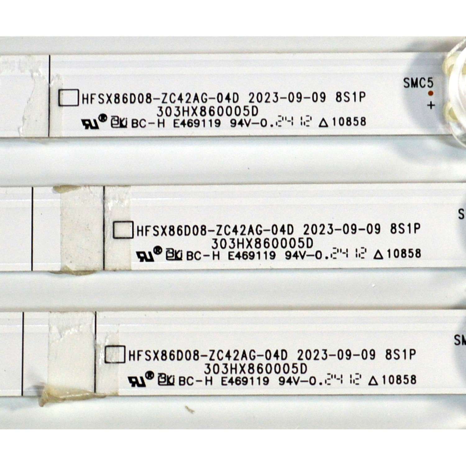 KIT DE LEDS ORIGINAL PARA TV VIZIO 16 PIEZAS / NUMERO DE PARTE 303HX860005D / HFSX86D08-ZC42AG-04D / 70401-01862 / 240324DC02 / HX860M02 / DISPLAY HF860QUB-F20 / MODELO V4K86C-0804 / V4K86C-0804 LBV1U3JA - Imagen 3