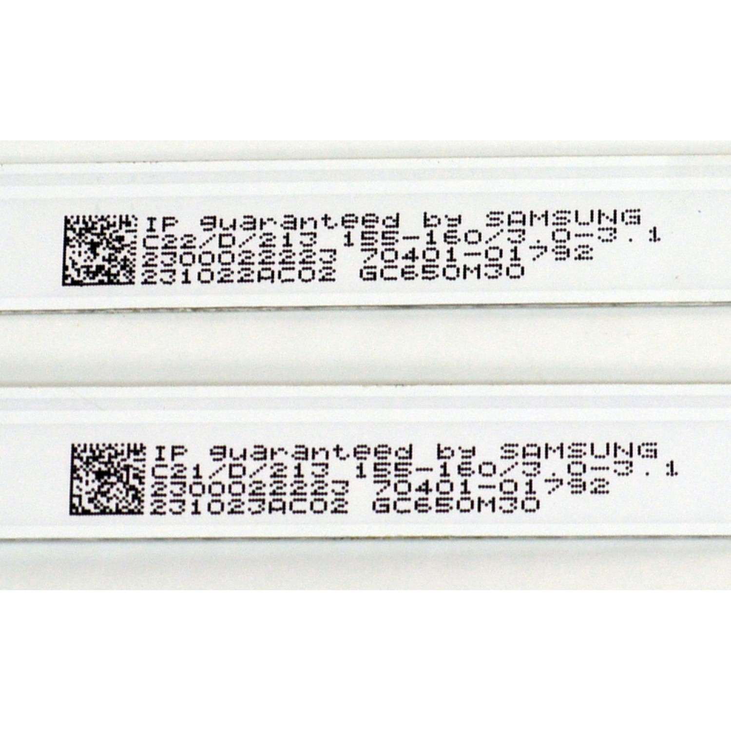 KIT DE LEDS ORIGINAL PARA TV VIZIO 8 PIEZAS / NUMERO DE PARTE 303GC650056CD / GC65D07-ZC46AG-11CD / 2300022223 / 70401-01792 / GC650M30 / 231022AC02 / PANEL BOEI650WQ1 / DISPLAY HV650QUB-F72 REV.1.0 / MODELO V655-J04 - Imagen 2