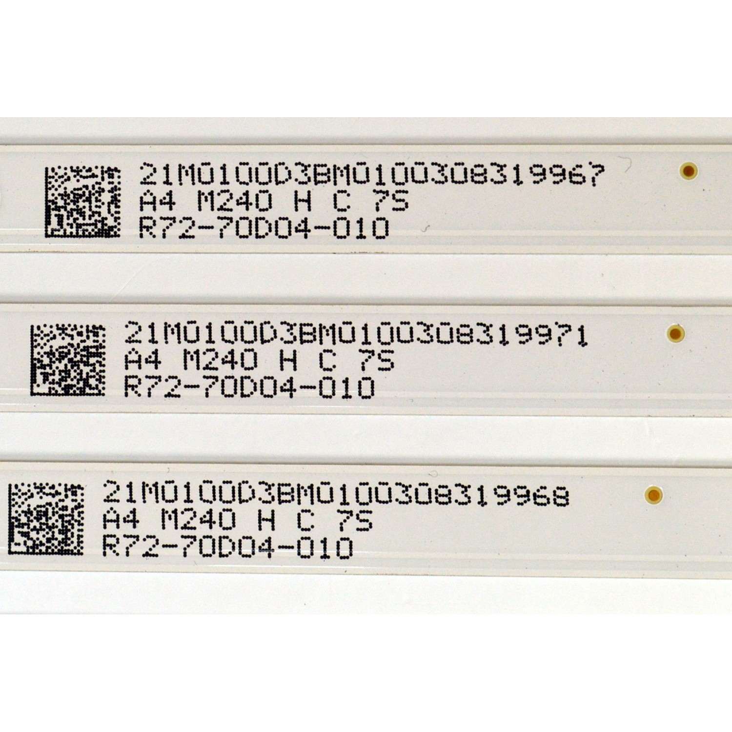 KIT DE LEDS ORIGINAL PARA TV PROSCAN 12 PIEZAS / NUMERO DE PARTE MS-L5651 V2 / R72-70D04-010 / A4 M240 H C 7S / 21M0100D3MU1003083199 / PANEL D70-C20 / DISPLAY JE695R3HC2LZX / MODELO PWOSU7045 - Imagen 2