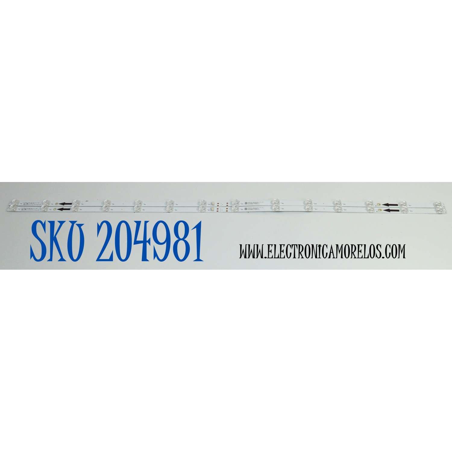 KIT DE LEDS ORIGINAL PARA TV PHILIPS 2 PIEZAS / NUMERO DE PARTE 303TC500045D / TCL50D14-ZC42AG-08D / 2300023175 / AL-ZX050T-ZC003X / 240830BB07 / TC500M44 / PANEL LVU500CHDX E0728 / DISPLAY CV500U5-L04 REV:02 / MODELO 50PUL7552/F7