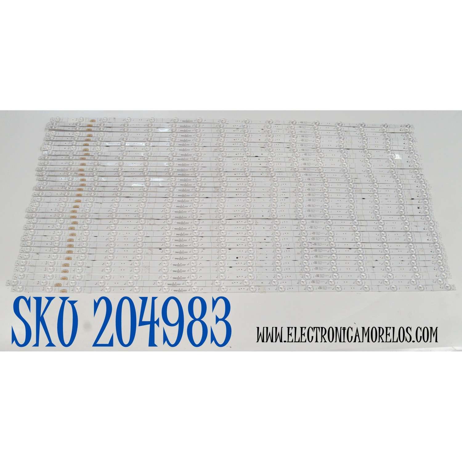 KIT DE LEDS ORIGINAL PARA TV HISENSE 32 PIEZAS / NUMERO DE PARTE HXLB22059 / HD100H7U61 / 202320501 / LL-HXLB22059 / 1319589 / 6DT4 / 250119LU / PANEL HD100H7U62-L8 / DISPLAY PTA00GT01-3 VER.1.0 / MODELO 100U70N