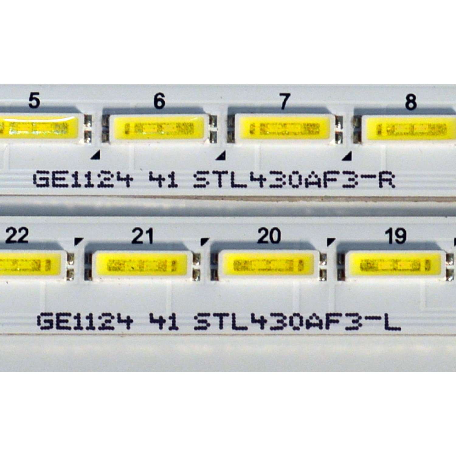 KIT DE LEDS ORIGINAL PARA TV LG 2 PIEZAS / NUMERO DE PARTE STL430AF3 / STL430AF3-L / STL430AF3-R / Y20_SSC_43_7020_LED_ARRAY_LEFT_REV00_190409 / Y20_SSC_43_7020_LED_ARRAY_RIGHT_REV00_190409 / PANEL ND430EQG-SBHR3 / DISPLAY DV430QUB-L2D /MODELO 43UA7500ZUA - Imagen 2