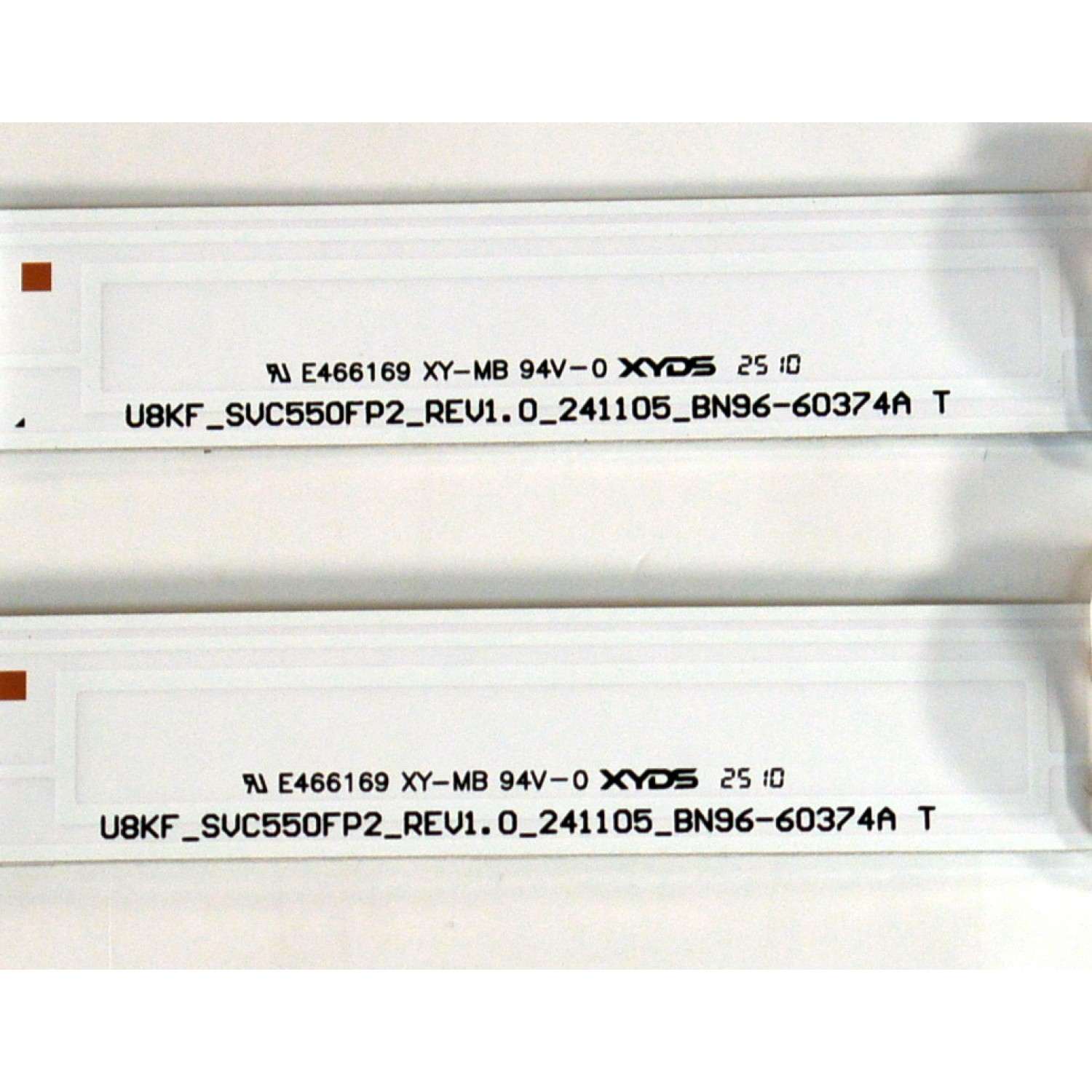 KIT DE LEDS ORIGINAL PARA TV SAMSUNG 2 PIEZAS / NUMERO DE PARTE BN96-60374A / SVC550FP2 / U8KF_SVC550FP2_REV1.0_241105_BN96-60374A T / 60374A / PANEL CY-BF055HGXV6H / CY-BF055HGXV1H / DISPLAY LC550EQC / MODELO UN55U7900FFXZA WC04 / UN55U7900FFXZA WA03 - Imagen 4