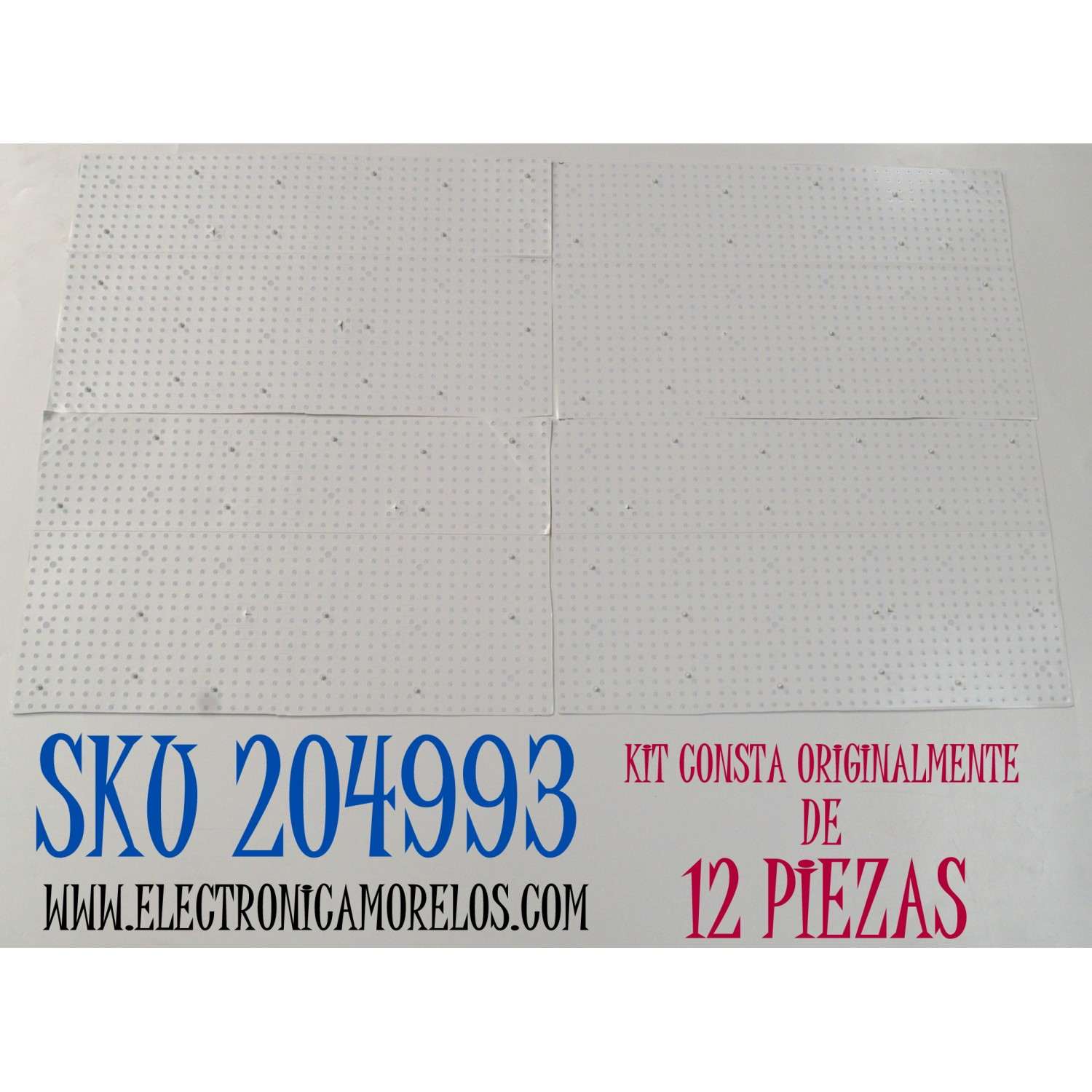 KIT DE LEDS ORIGINAL PARA TV SONY 12 PIEZAS / NUMERO DE PARTE MOUNTED PWB E-LS / MOUNTED PWB E-LS (3L) / MKY-TYPE1-V5 / PANEL YDCS075MES02 / DISPLAY ST7461D02-K VER.2.1 / MODELO XR-75X93L / XR75X93L