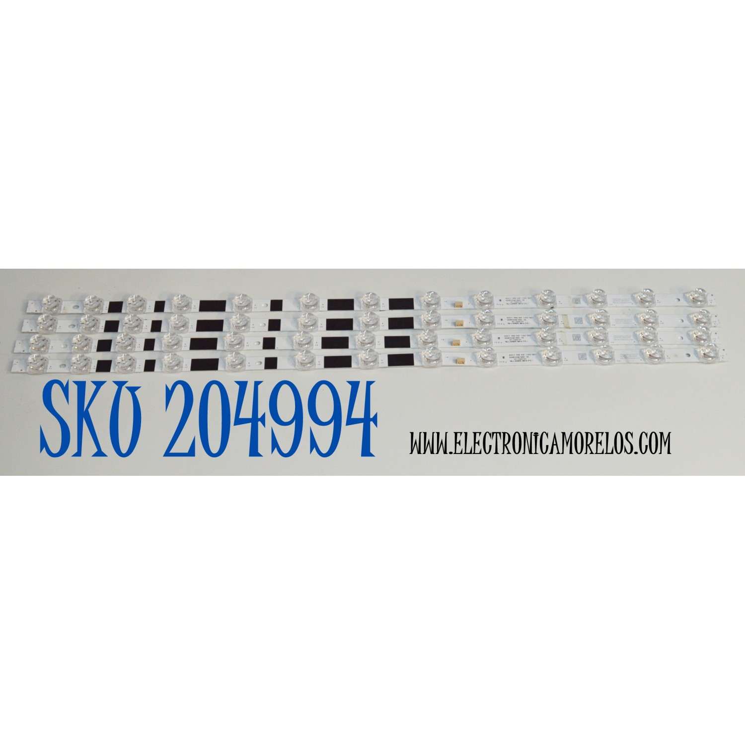 KIT DE LEDS ORIGINAL PARA TV TCL 4 PIEZAS / NUMERO DE PARTE 65HR332M13N01 / 65HR332M13N01 V0 / 65S11 PRO KSF / N0101-000652-A00 / LL2B08U0B / PANEL LVU650NDAL / DISPLAY JR645R3HA3L / MODELO 65Q51K