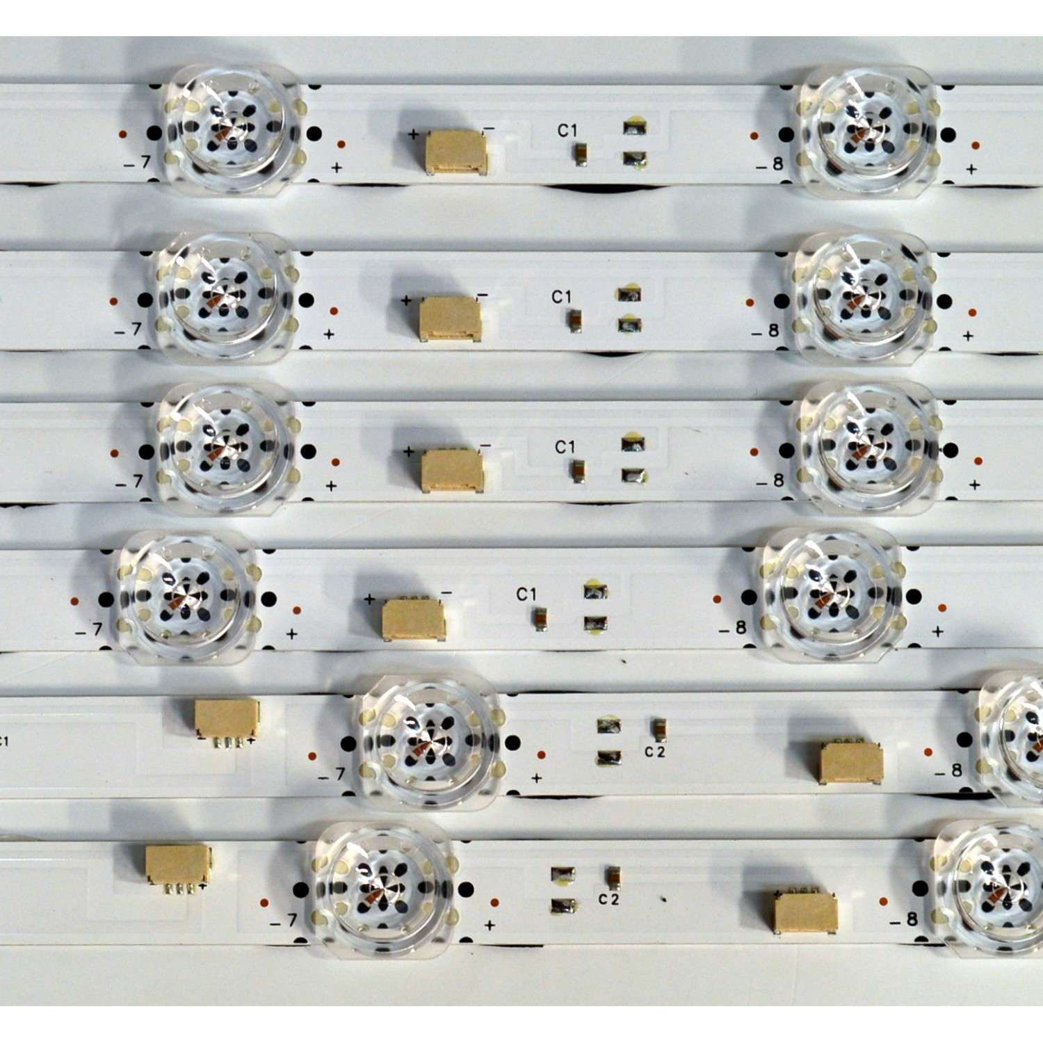 KIT DE LEDS ORIGINAL PARA TV TCL 6 PIEZAS / NUMERO DE PARTE 75TN1L2 / 75TN1L2 A / 75TN1L2 B / 75HR332M11A2 V0 / 75HR332M12B2 V0 / N0101-000650-A00 / N0101-000651-A00 / LK7A08U1C / HY-7000 L -3 / PANEL LVU750NDAL / DISPLAY JR745R3HD2Y / MODELO 75Q51K - Imagen 4