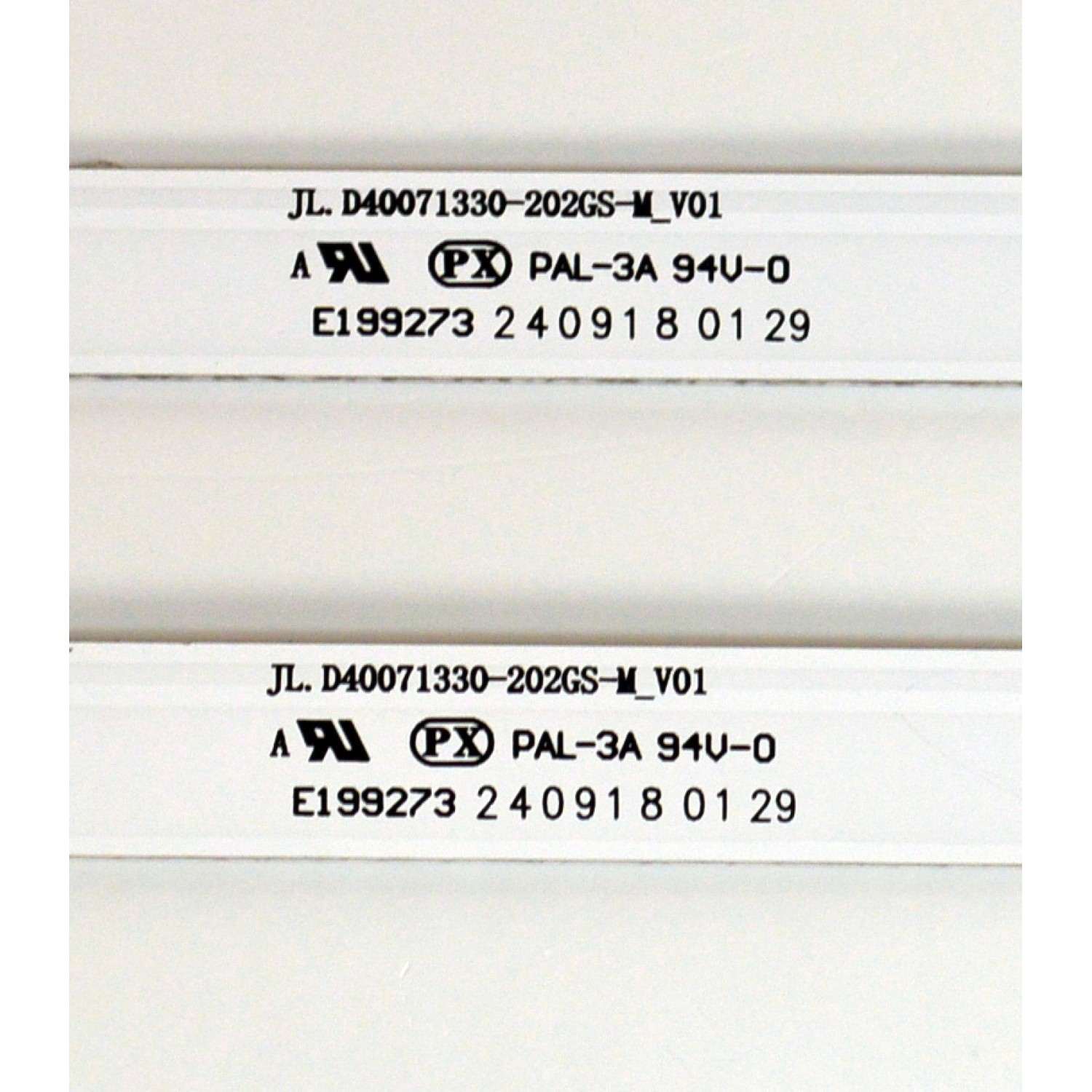 KIT DE LEDS ORIGINAL PARA TV ROKU SELECT SERIES 2 PIEZAS / NUMERO DE PARTE JL.D40071330-202GS-M / JL.D40071330-202GS-M_V01 / 2409180129 / F8QNC00005XPAUXLB00GYT / MODELO 40R3BX - Imagen 2