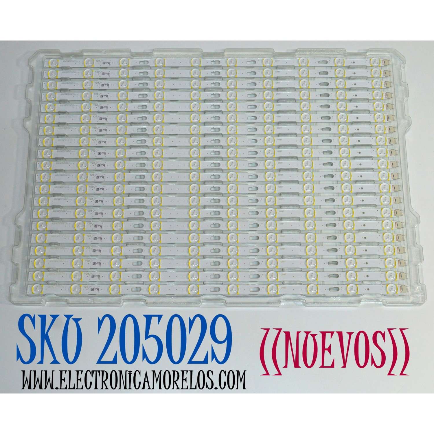KIT DE LEDS ORIGINAL NUEVOS PARA TV SAMSUNG 20 PIEZAS / NUMERO DE PARTE BN96-50371A / V0Q8-550SM0-R0 / 50371A / PANEL CY-TT055FMLV4H / MODELO QN55Q80TAFXZA / QN55Q8DTAFXZA