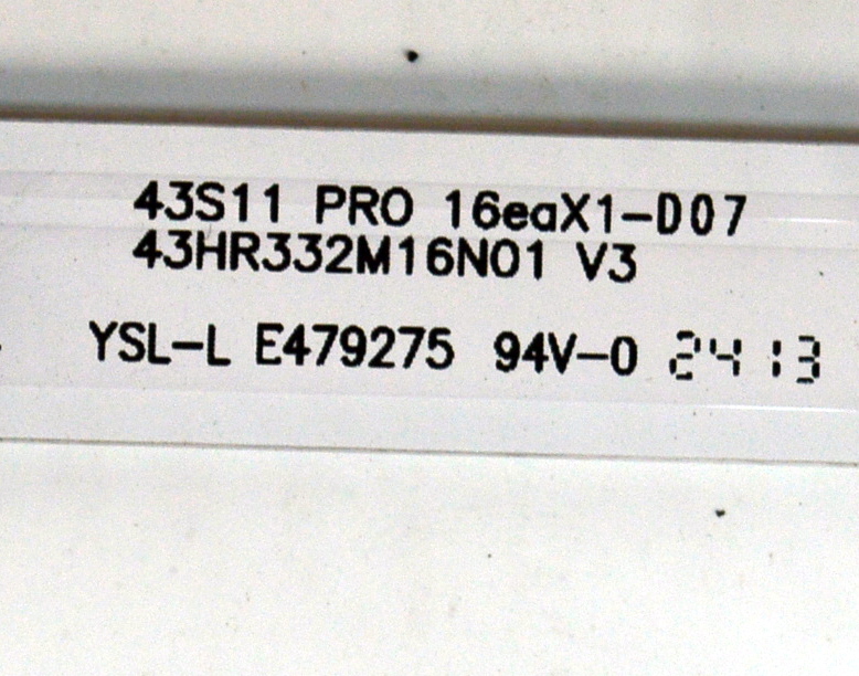 LED ORIGINAL PARA TV TCL / NUMERO DE PARTE 43HR332M16N01 / 43HR332M16N01 V3 / 43S11 PRO 16EAX1-D07 / N0101-000284 / LS7BC09U3C / PANEL LVU430NDAL / DISPLAY PT430GT03-1 / MODELO 43S451 - Imagen 2