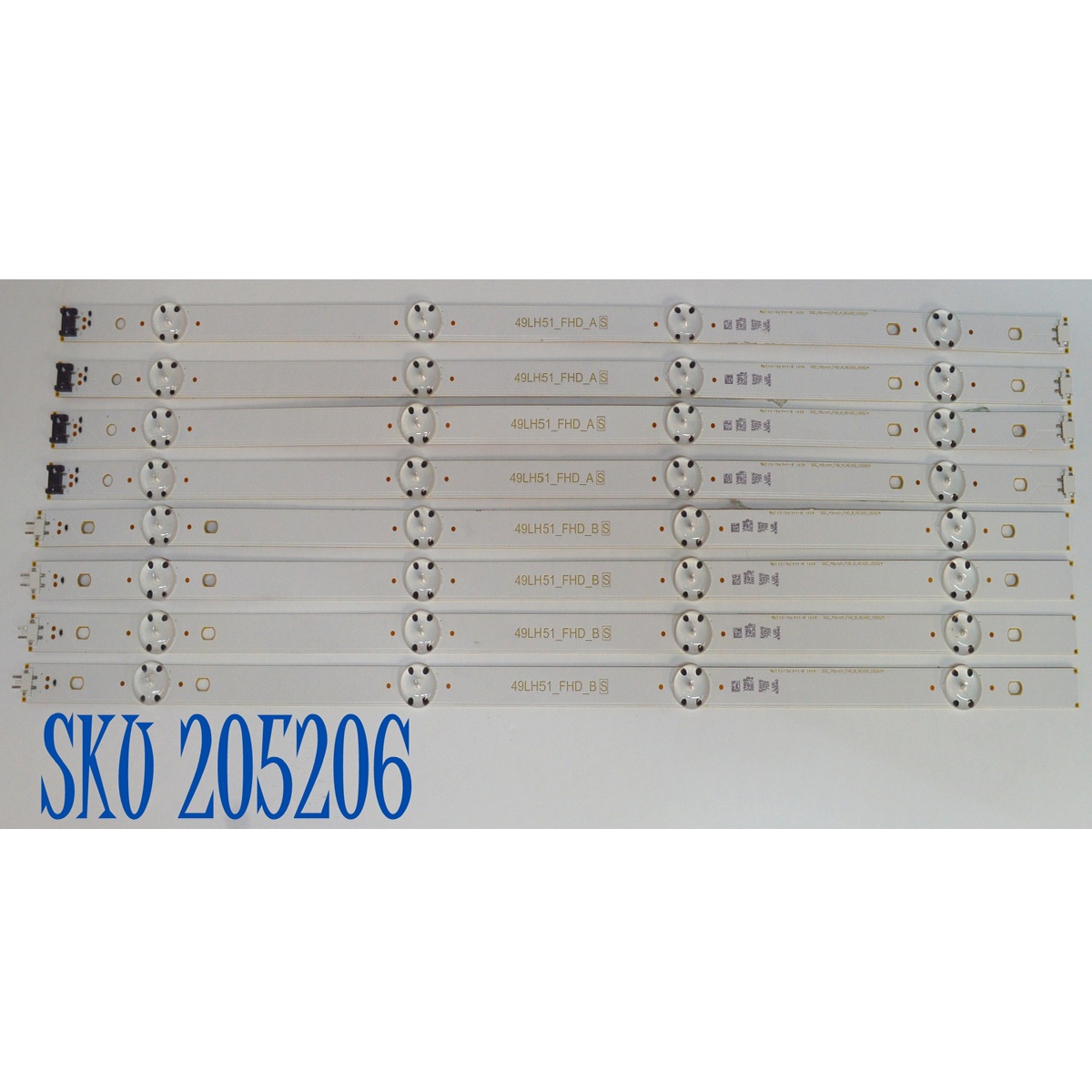 KIT DE LEDS ORIGINAL PARA TV LG 8 PIEZAS / NUMERO DE PARTE EAV63192709 / SSC_49inch_FHB_A_REV00_150924 / SSC_49inch_FHB_B_REV00_150924 /49LH51_FHB_B S /49LH51_FHB_A S / PANEL NC490DUE / DISPLAY LC490DUY (SH)(A3) / MODELO 49LH570A-UE / 49LH570A-UE.BUSWLJR