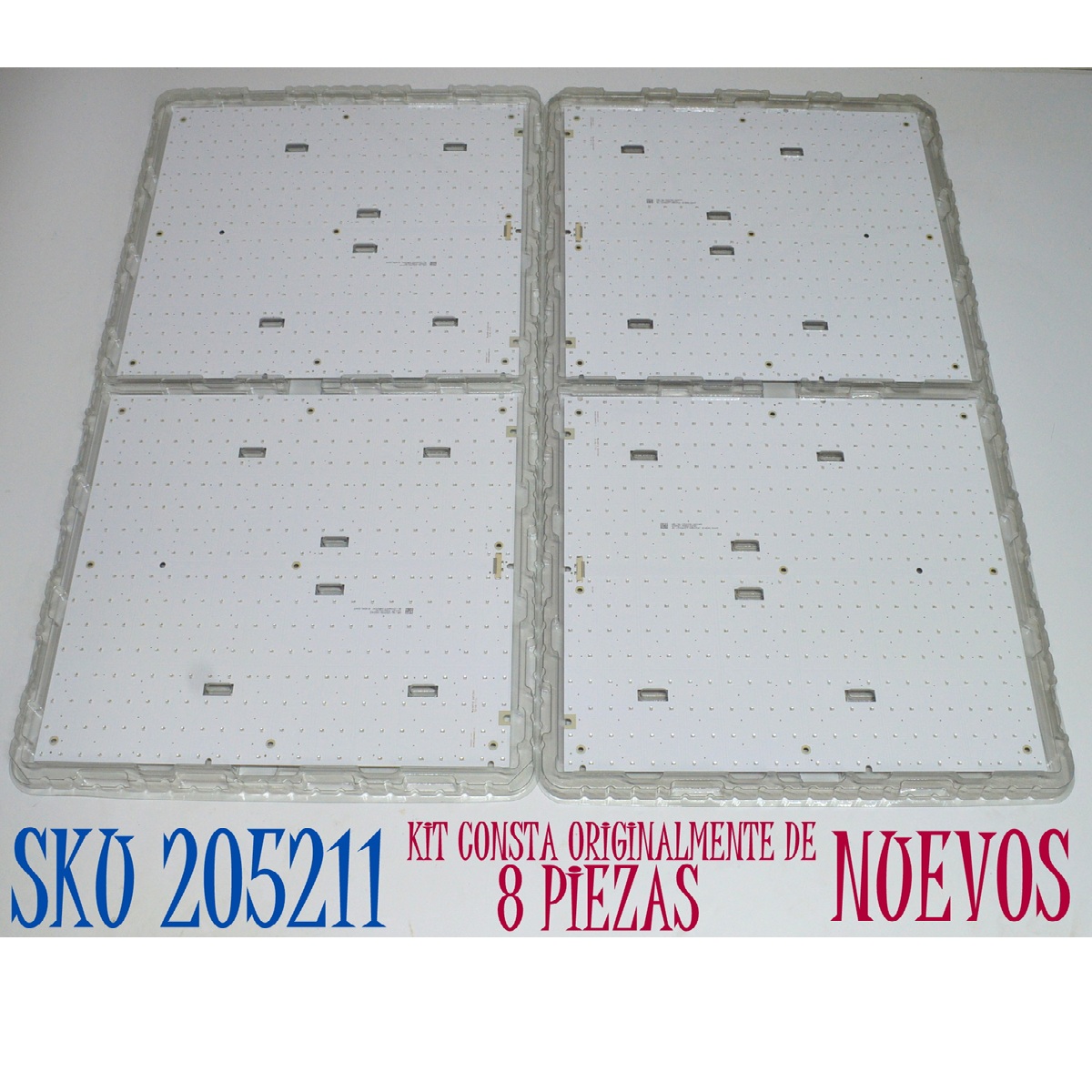 KIT DE LEDS ORIGINAL NUEVOS PARA TV PANASONIC 8 PIEZAS / NUMERO DE PARTE 65HR231M384N01 / 65HR231M384N01 V1 / 65X8300-C01 / 4L-ZX065T-HR013C / 03A9T/N90CD29C / PANEL LVU650CSDX / MODELO TX-65MX950E