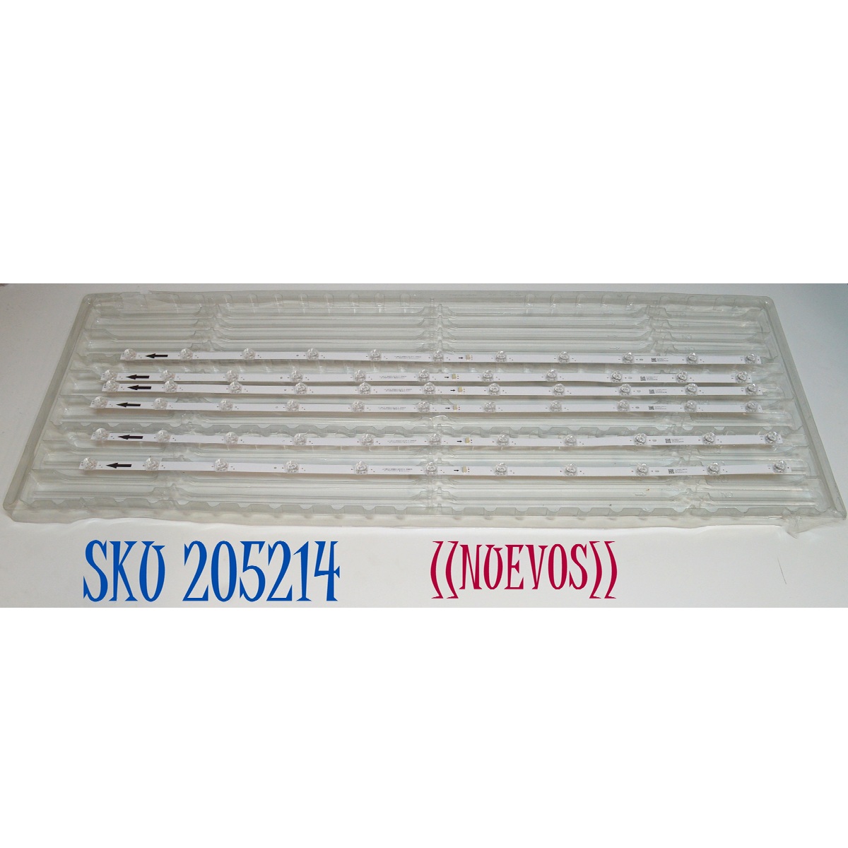 KIT DE LEDS ORIGINAL NUEVOS PARA TV / NUMERO DE PARTE JJ-0912-D50031101CM-S / 4L-ZX050T-JN011C / ZKR-1W47L / 251224JA-001489 / 250829 / MODELO 50"
