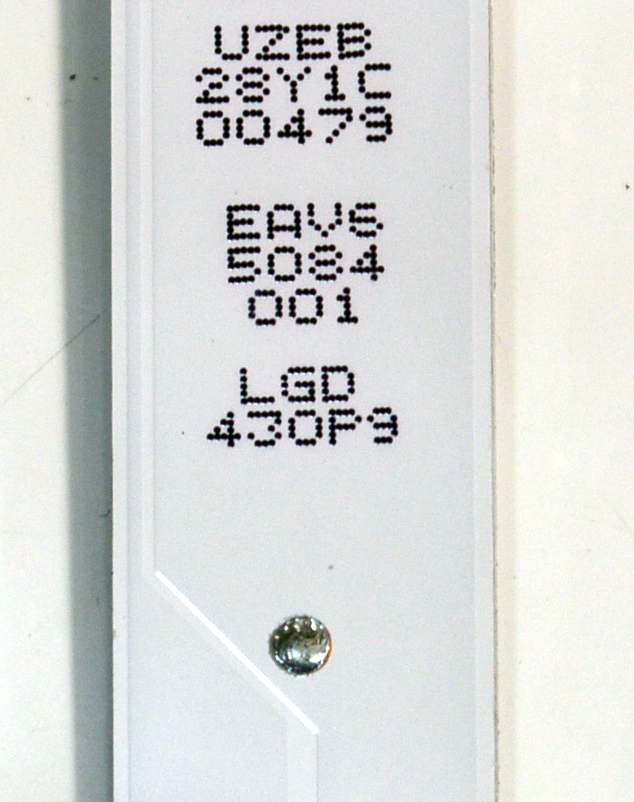 KIT DE LEDS ORIGINAL PARA TV LG 5 PIEZAS / NUMERO DE PARTE EAV65084001 / SSC_Y24 SLIM TRIDENT 43UT80_LGD_S / SSC_Y24 SLIM TRIDENT 43UT80_LGD_REV00_231206 / LGD 430P9 / PANEL NC430TQG-AAKHH / DISPLAY LC430EQC (SS)(A1) / MODELO 43UR7800PSB / 43UR7800PSB.BWMYLJM - Imagen 4