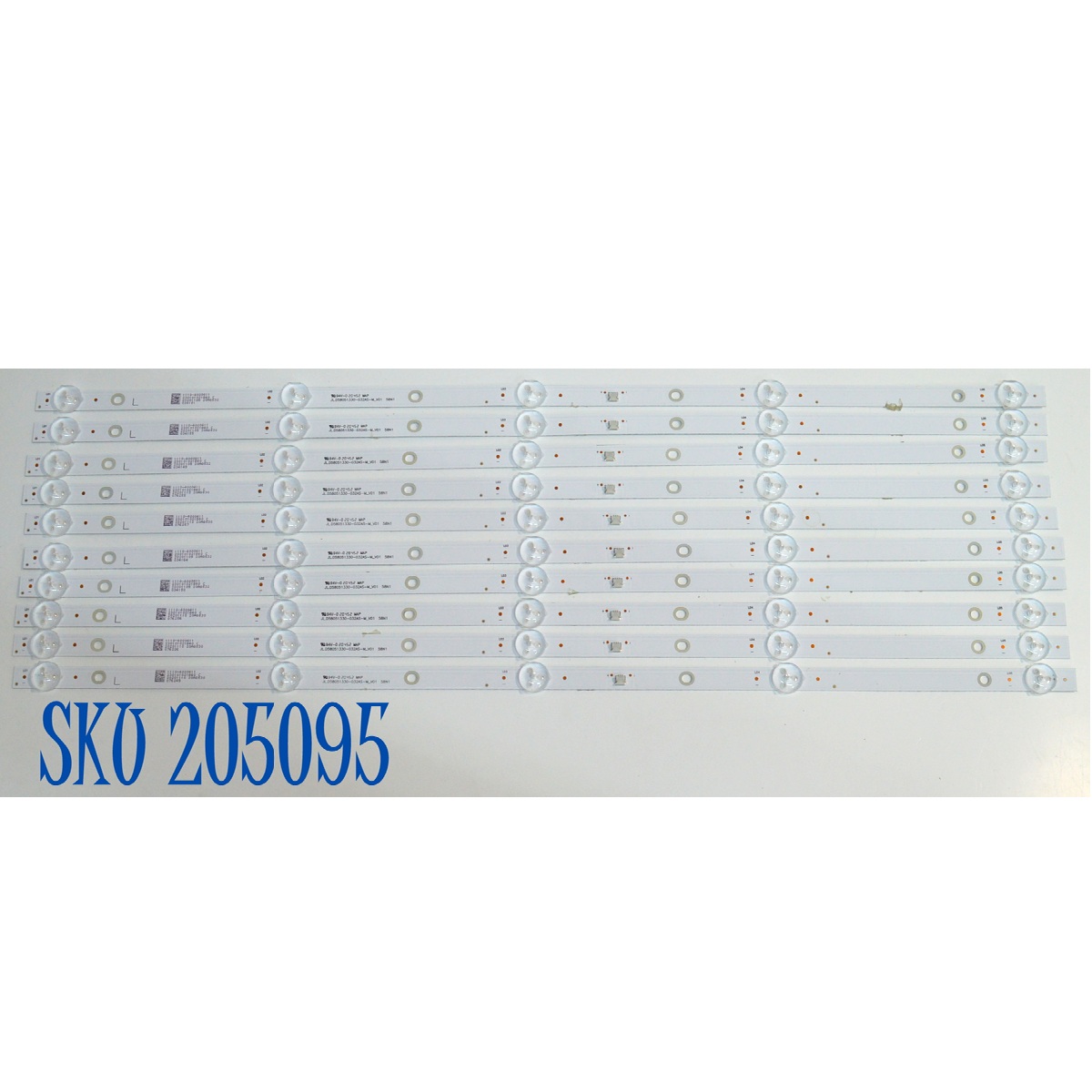 KIT DE LEDS ORIGINAL PARA TV HYUNDAI 10 PIEZAS / NUMERO DE PARTE JL.D58051330-032AS-M / JL.D58051330-032AS-M_V01 / 58N1 / 1110-4000411 / 230101021840 / PANEL HK580WLEDM-JH05A / DISPLAY PT580GT02-1 VER.1.1 / MODELO HYLED5806A4KM